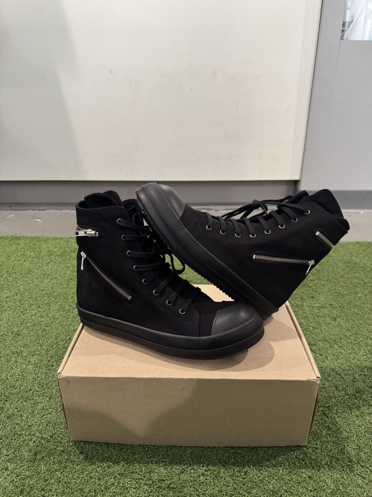 Rick Owens Rick Owens DRKSHDW Cargo High Triple Black Size US 11 / EU 44 - 1 Thumbnail