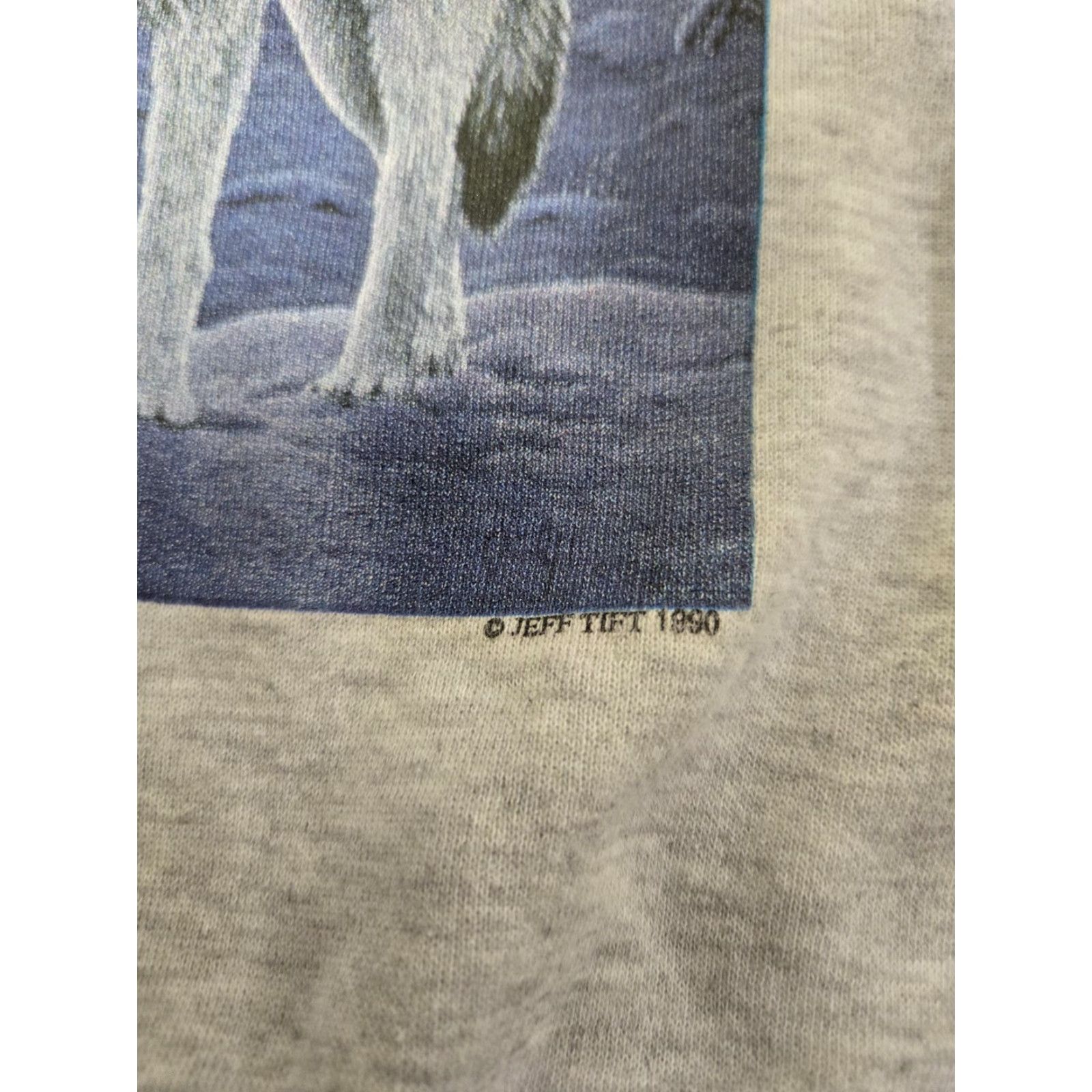 Jerzees VINTAGE Jerzees Sweatshirt Mens 2XL Gray Wolf Moon Graphic Crewneck Made USA 90s Size US XXL / EU 58 / 5 - 4 Thumbnail