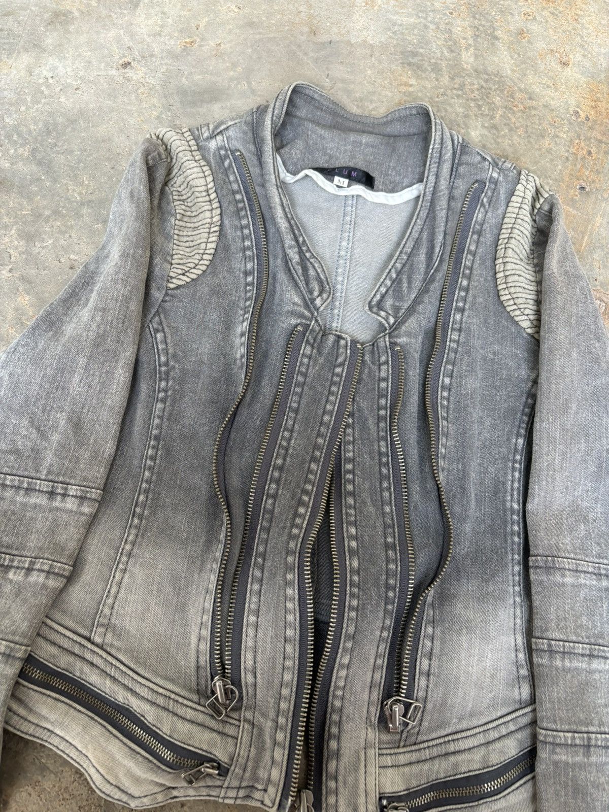 If Six Was Nine Y2k Plus Multi Zipper Ifsixwasnine Punk Style Denim Jacket Size M / US 6-8 / IT 42-44 - 7 Thumbnail