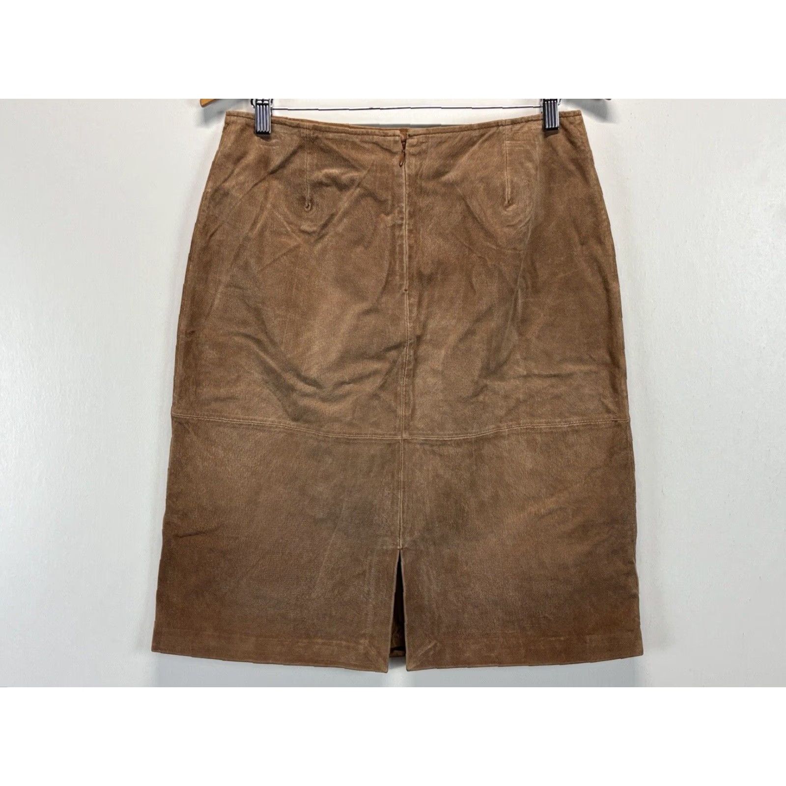 Vintage VINTAGE St. John's Bay Suede A-Line Skirt Women's 10 Brown Knee Length Western Size 32" / US 10 / IT 46 - 2 Thumbnail