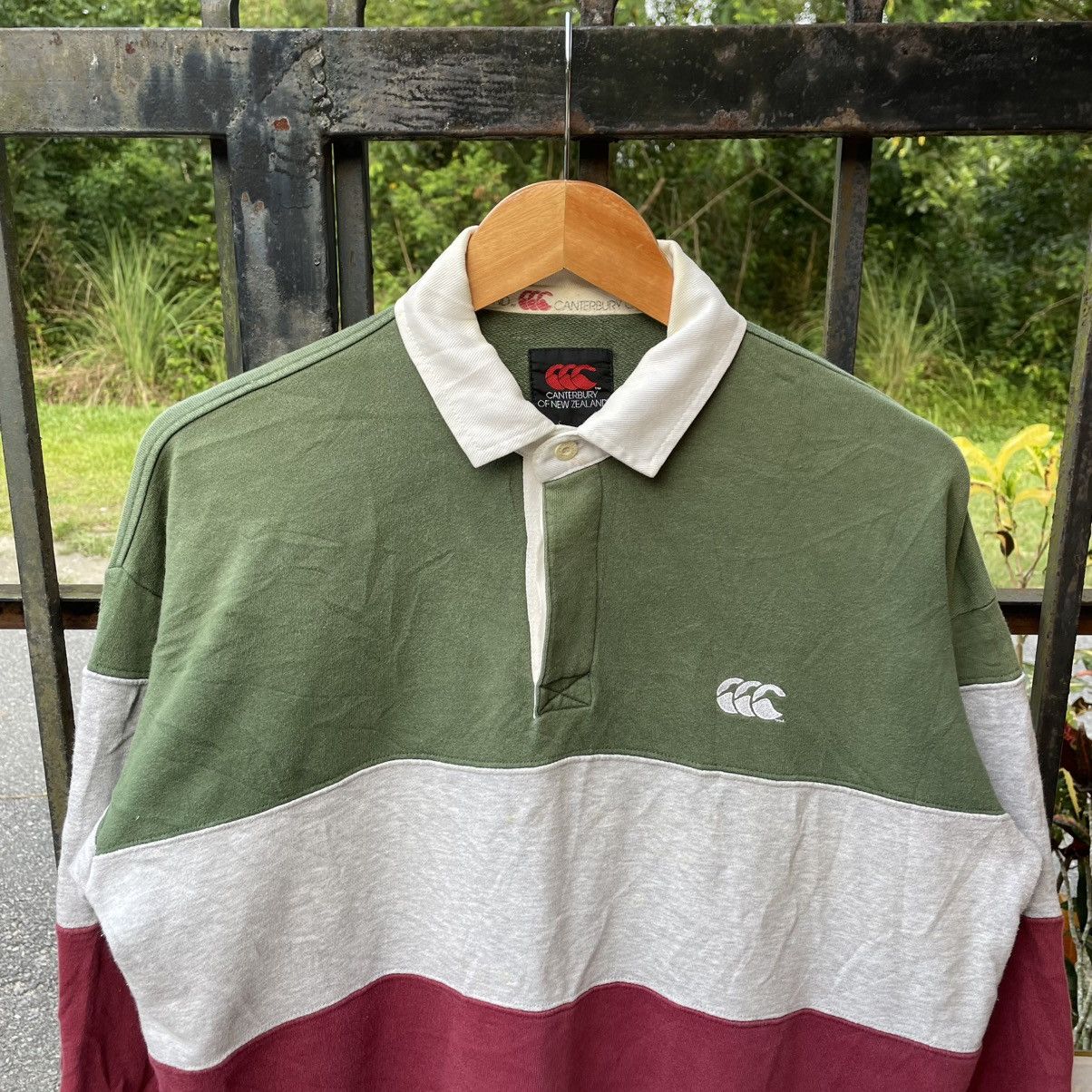 Canterbury of New Zealand 🔥Vintage Canterbury Tricolour Striped Polos Rugby Shirts Size US L / EU 52-54 / 3 - 4 Thumbnail