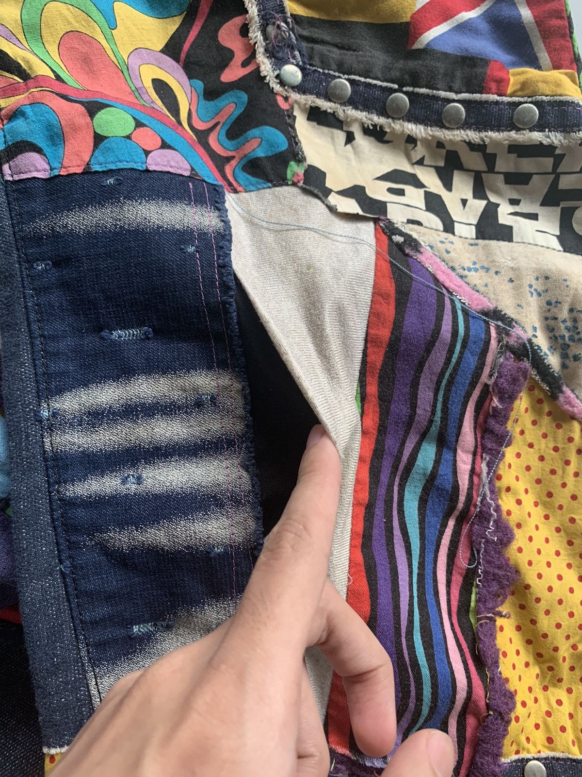 If Six Was Nine × Japanese Brand FLARE PATCHWORK HANDMADE HIPPIES STYLE REWORK INSANE PANTS🌈 Size US 32 / EU 48 - 17 Thumbnail