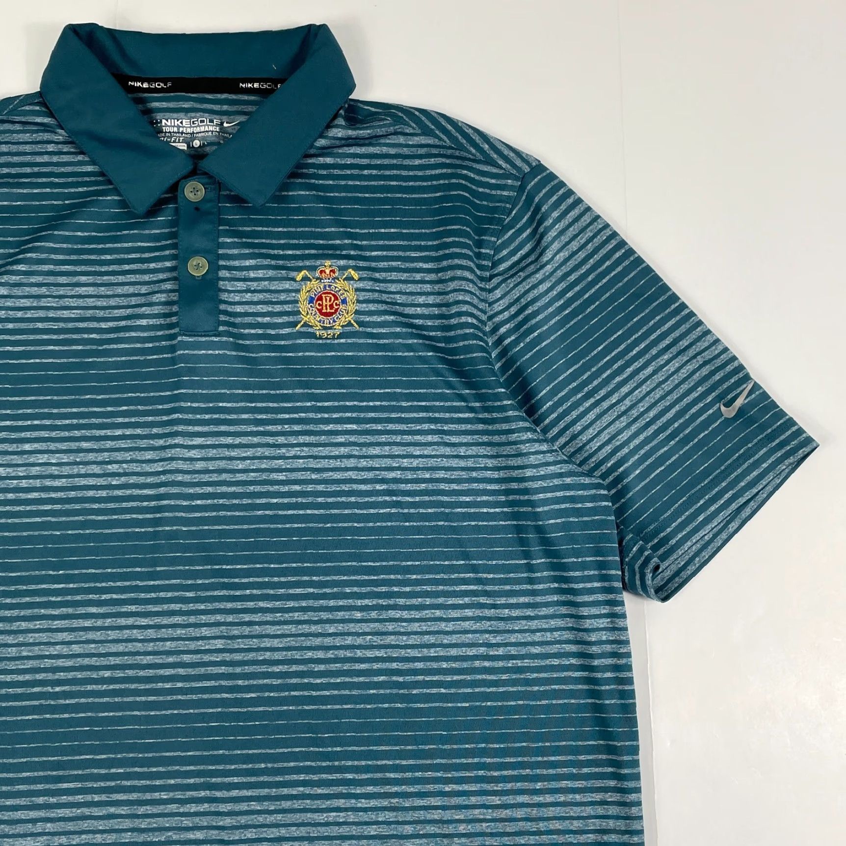 Nike Nike Polo Shirt Mens Large Blue Dri-Fit Golf Short Sleeve Golfing Swoosh Outdoors Size US L / EU 52-54 / 3 - 3 Thumbnail