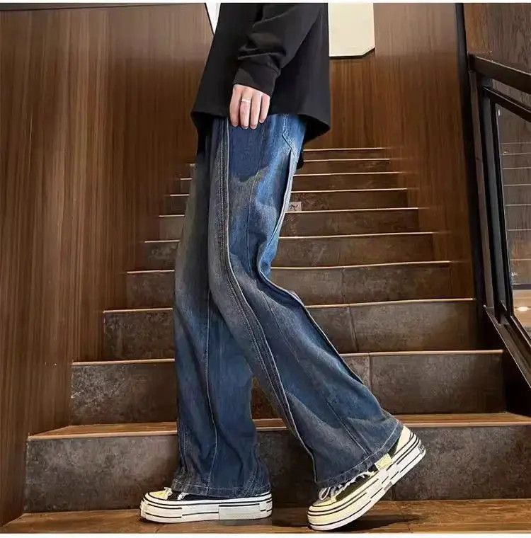 Japanese Brand Retro loose fitting straight leg jeans Size US 30 / EU 46 - 3 Thumbnail