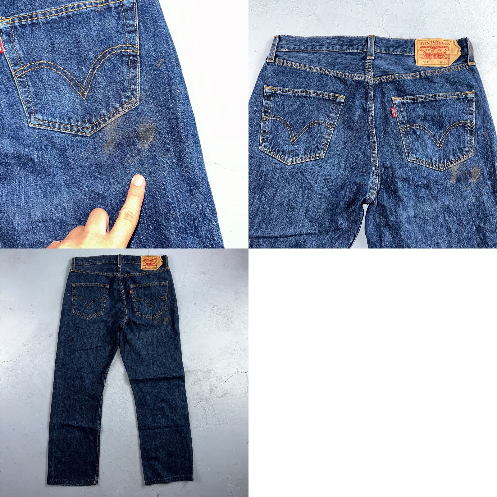Levi's VINTAGE Levi's 501 Jeans Straight Blue 34x32 Regular Mens 90s Vintage Theme 5-Pocket Denim Cotton Blue Wash Simp Size US 34 / EU 50 - 10 Thumbnail