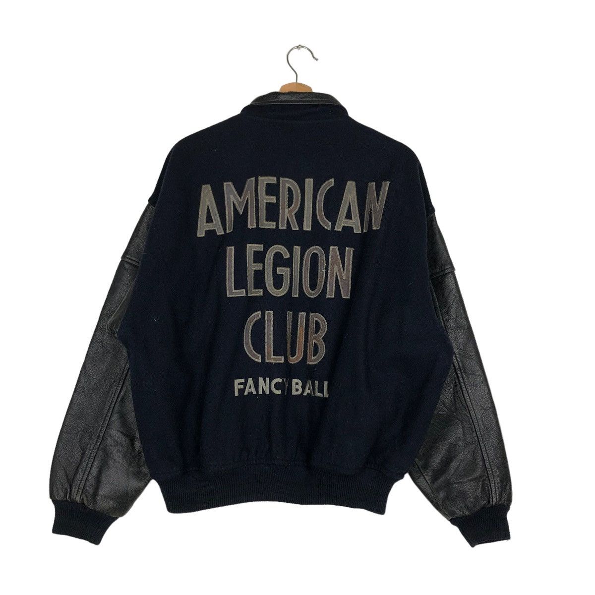Japanese Brand 🔥VINTAGE LEATHER VARSITY JACKET FANCY BALL SPELLOUT BIGLOGO Size US L / EU 52-54 / 3 - 1 Thumbnail