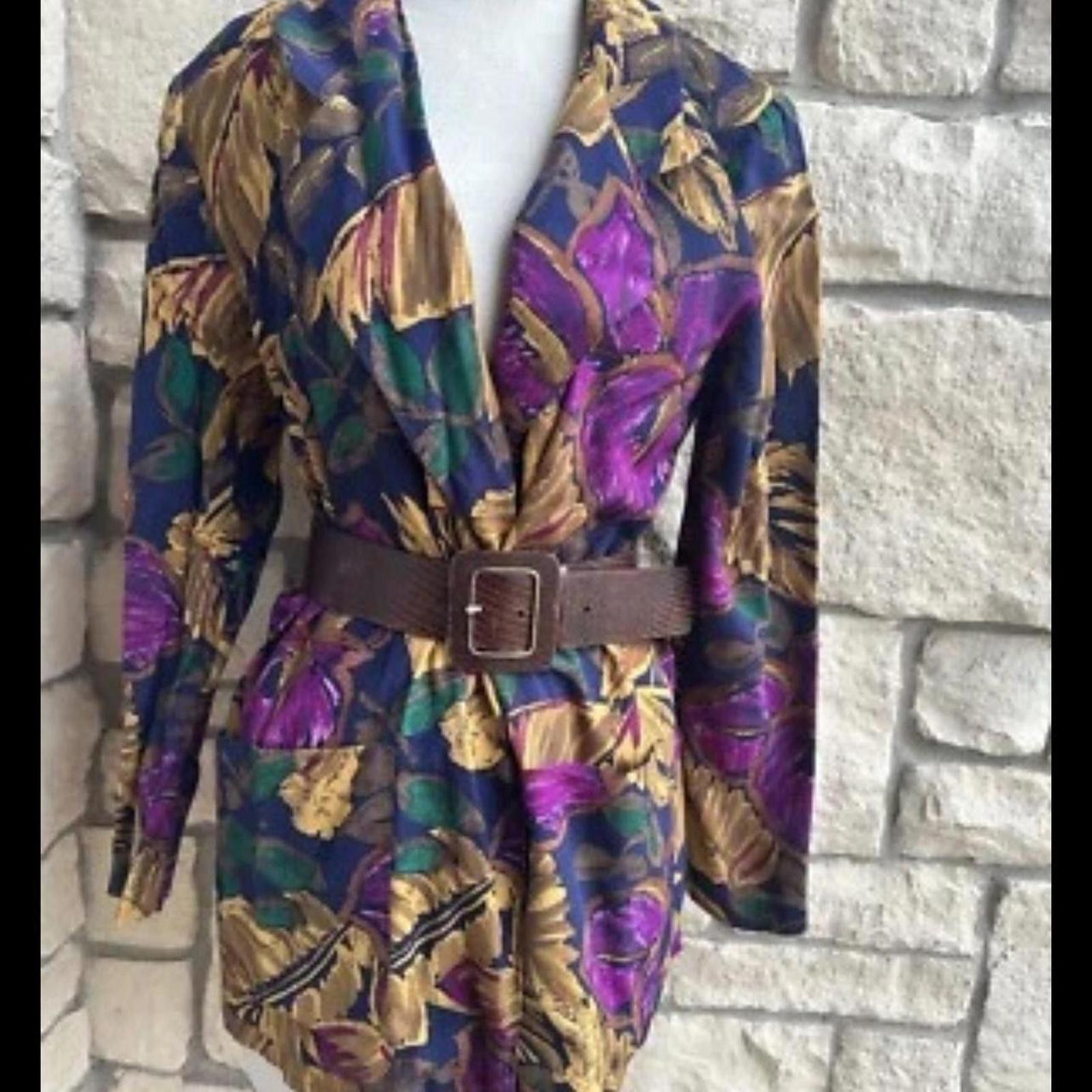 Other vintage 80s floral blazer #floraljacket Size S / US 4 / IT 40 - 1 Thumbnail