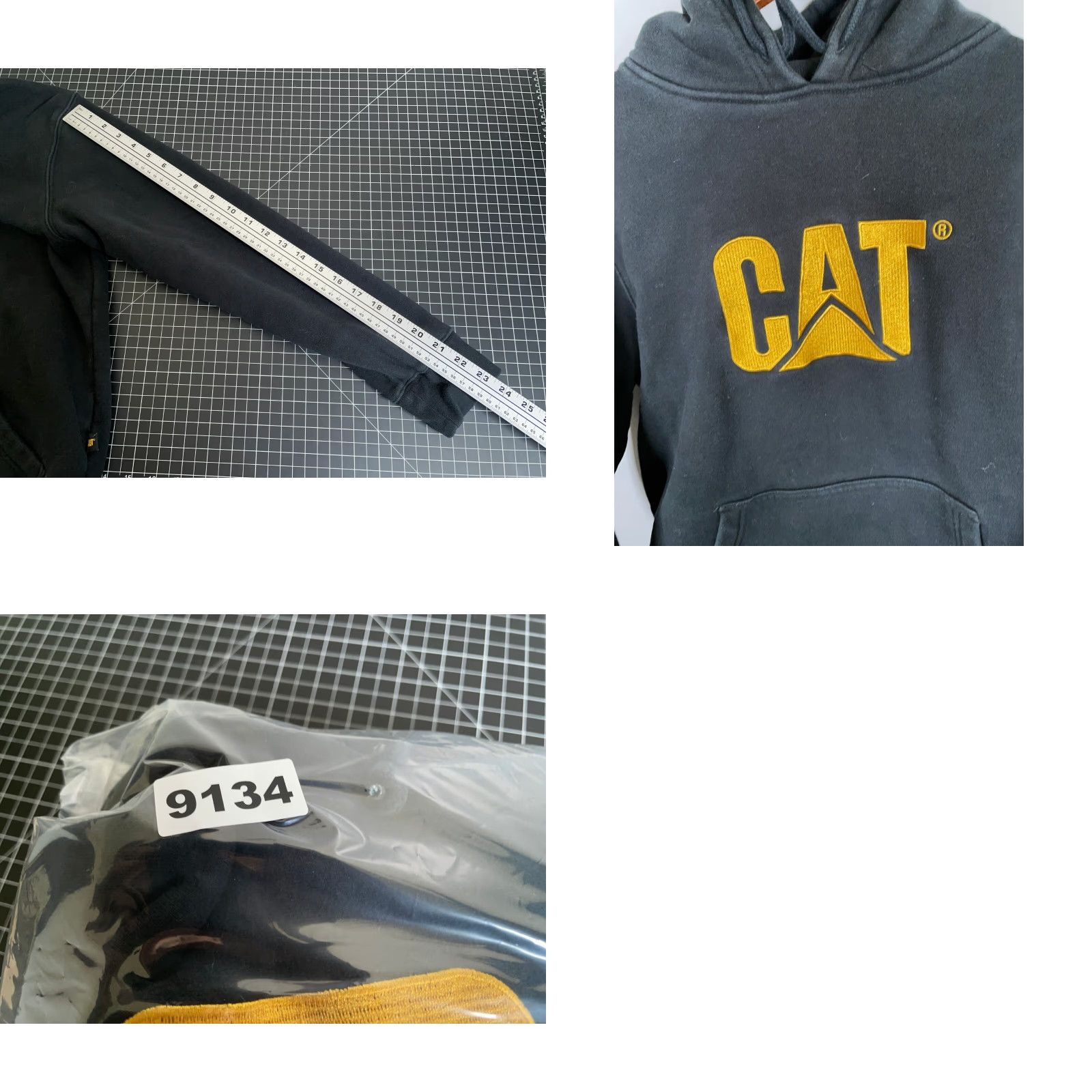 Vintage CAT Caterpillar Embroidered Hoodie Black Adult Medium Sweatshirt Heavyweight Size US M / EU 48-50 / 2 - 8 Thumbnail