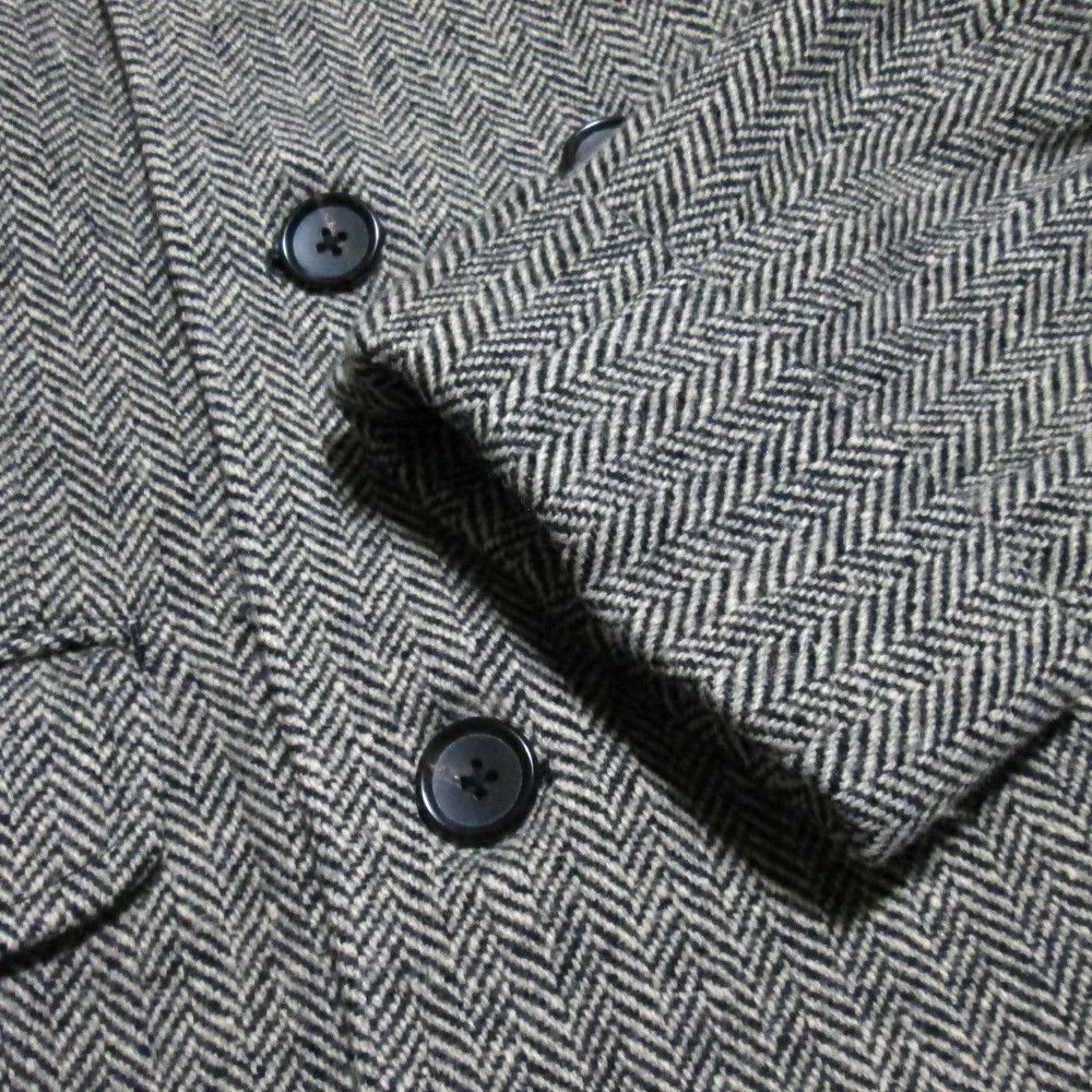 Yohji Yamamoto Yohji Yamamoto Pour Homme Herringbone Tweed Long Coat Size US L / EU 52-54 / 3 - 6 Thumbnail