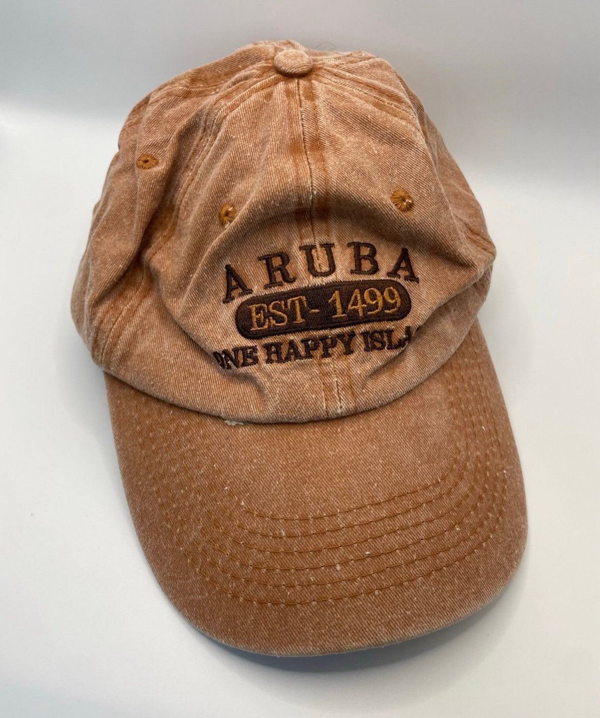 Other ARUBA “One Happy Island” Distressed Cap EST. 1499 Adjustable Size ONE SIZE - 3 Thumbnail