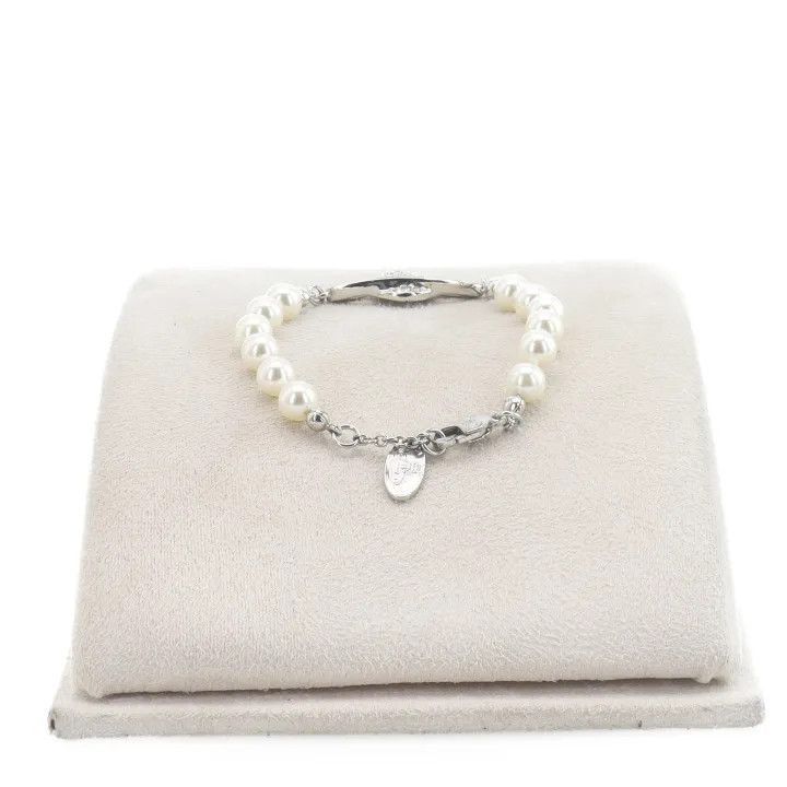 Vivienne Westwood Vivienne Westwood Mini Bas Relief Bracelet in Silver Size ONE SIZE - 1 Thumbnail