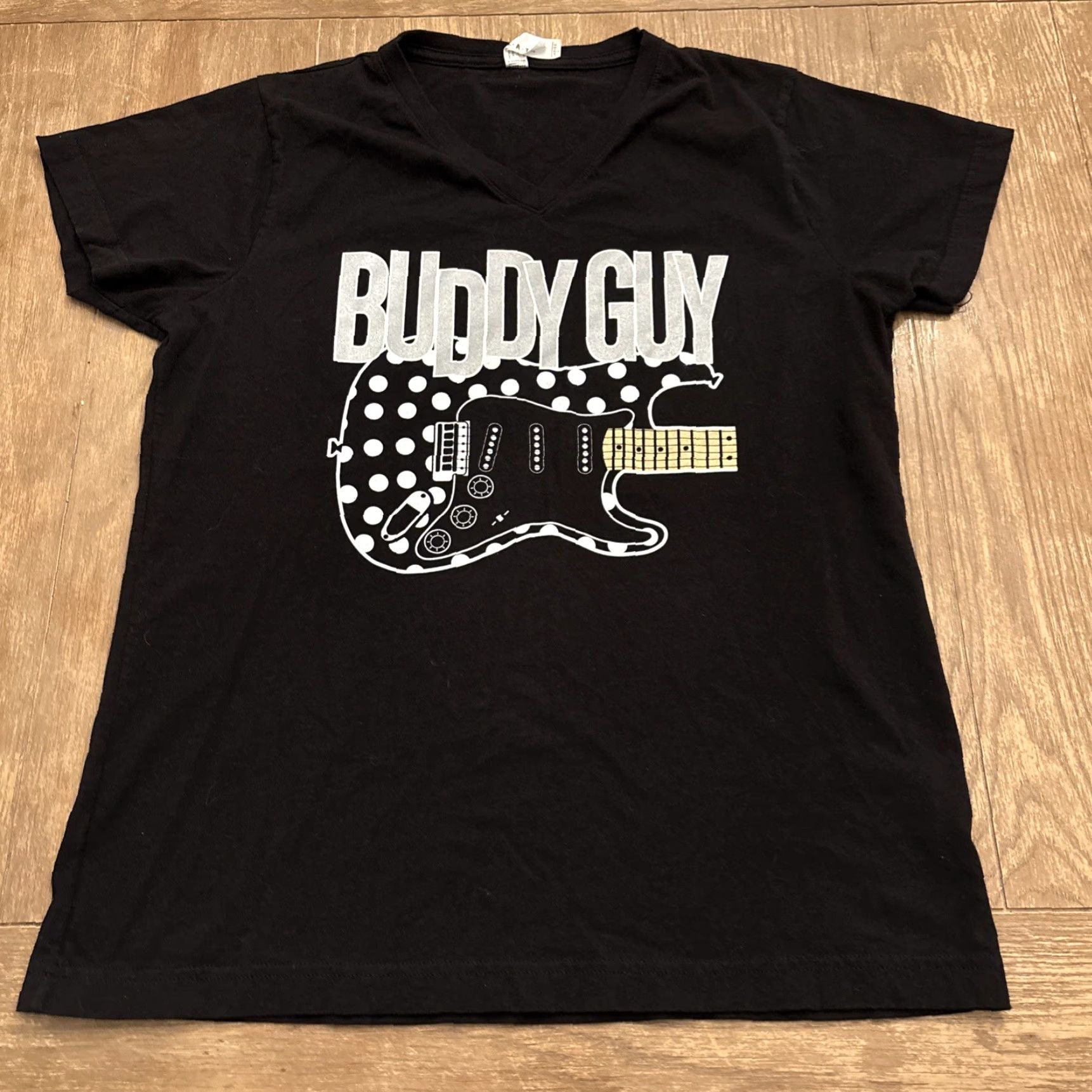 Vintage George Buddy Guy Women’s T Shirt Chicago Blues Lyrics Size L Black LAT T-Shirt Women’s L Size L / US 10 / IT 46 - 2 Thumbnail