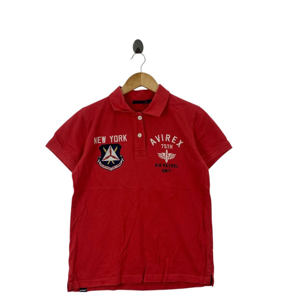 Avirex AVIREX USAF Air Patrol Unit Bumblebees USA Polo Tee Shirt Size L / US 10 / IT 46 - 3 Thumbnail