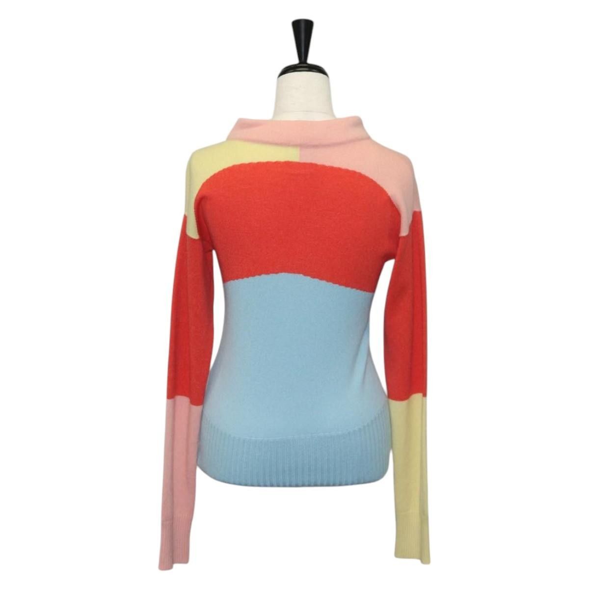 Chanel Chanel Knit Sweater Jacket Cashmere Red CC Size US XXS / EU 40 - 2 Thumbnail
