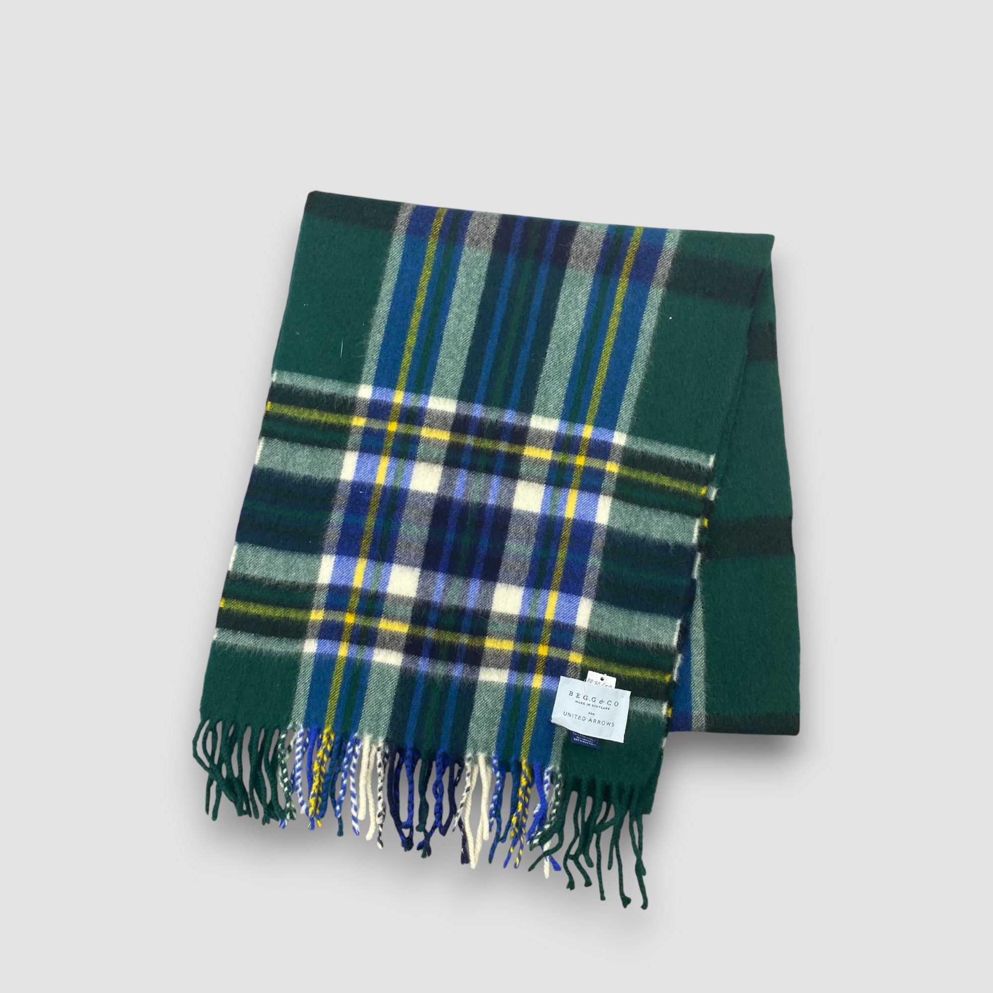 Begg x Co Vintage Begg Scarf Muffler Wool Plaid Tartan Fringe Scarves Size ONE SIZE - 3 Thumbnail