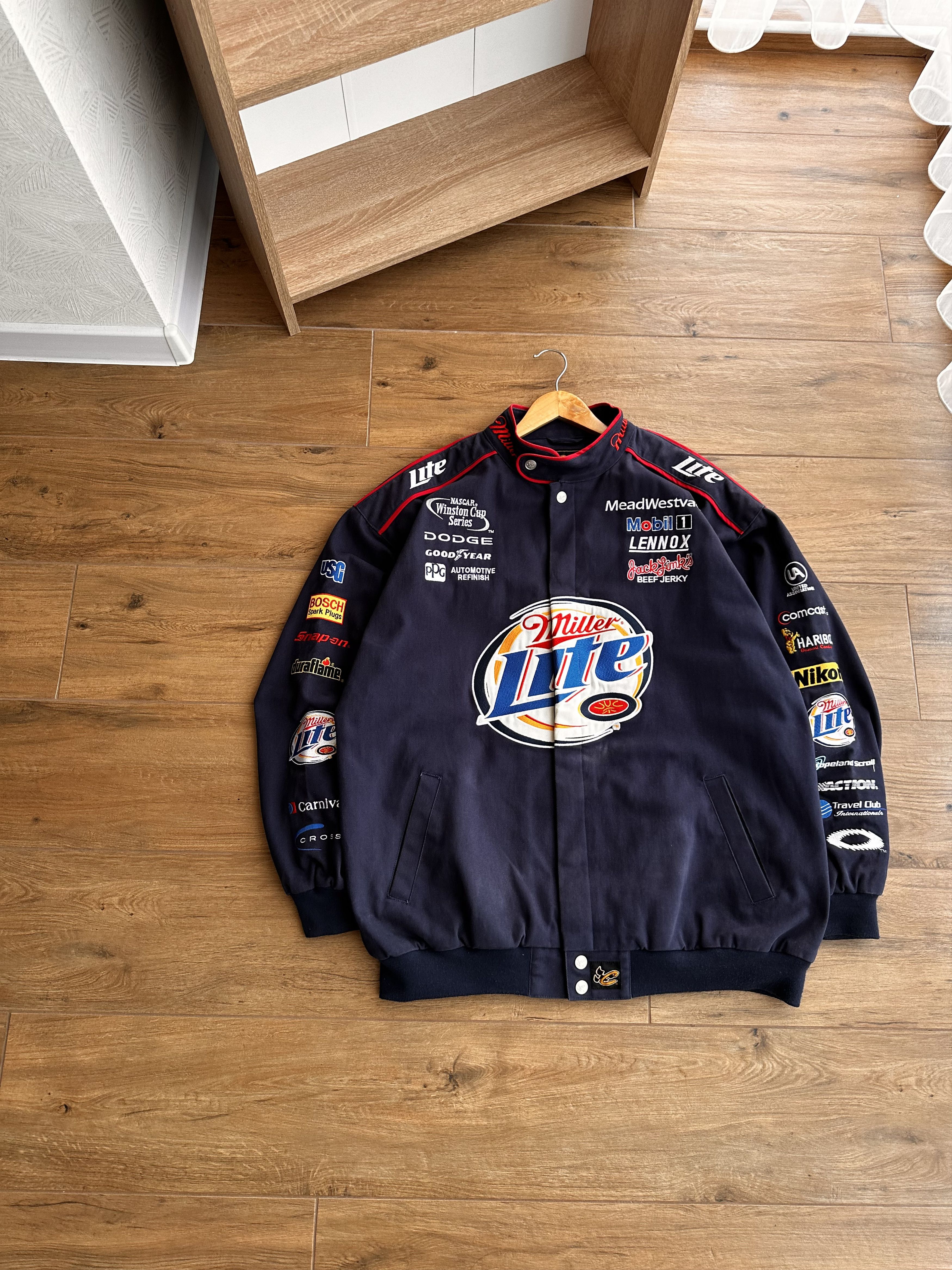 NASCAR Vintage Rusty Wallace NASCAR Miller Lite Chase Racing Jacket Size US XL / EU 56 / 4 - 4 Thumbnail