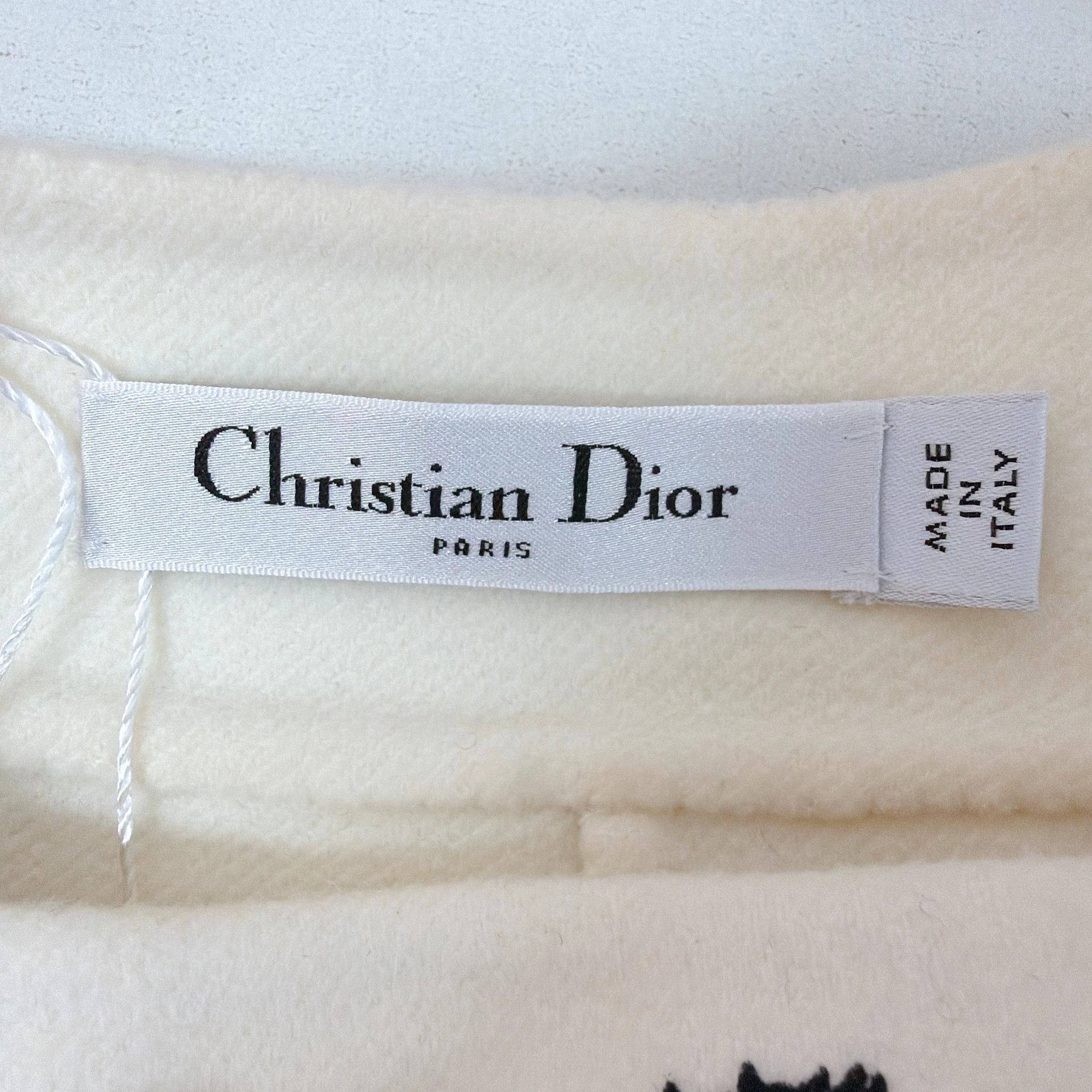 Christian Dior Monsieur CHRISTIAN DIOR white wool mini skirt F34 Size 25" / US 0 / IT 36 - 7 Thumbnail