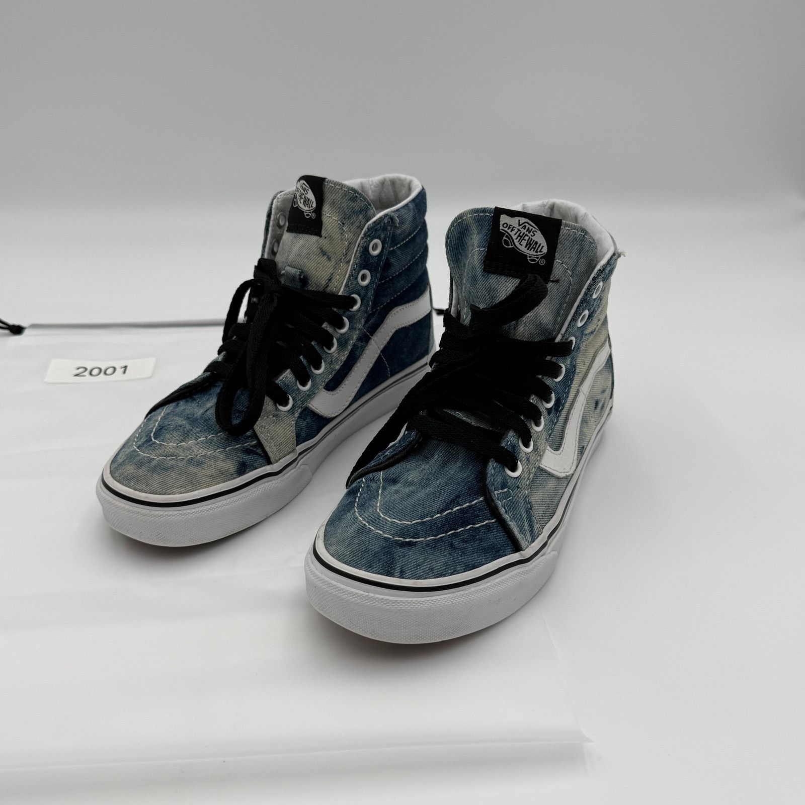 Vans ans Sk8-Hi Acid Wash Denim High Top Sneakers Size 6.5 Size US 6.5 / IT 36.5 - 8 Thumbnail