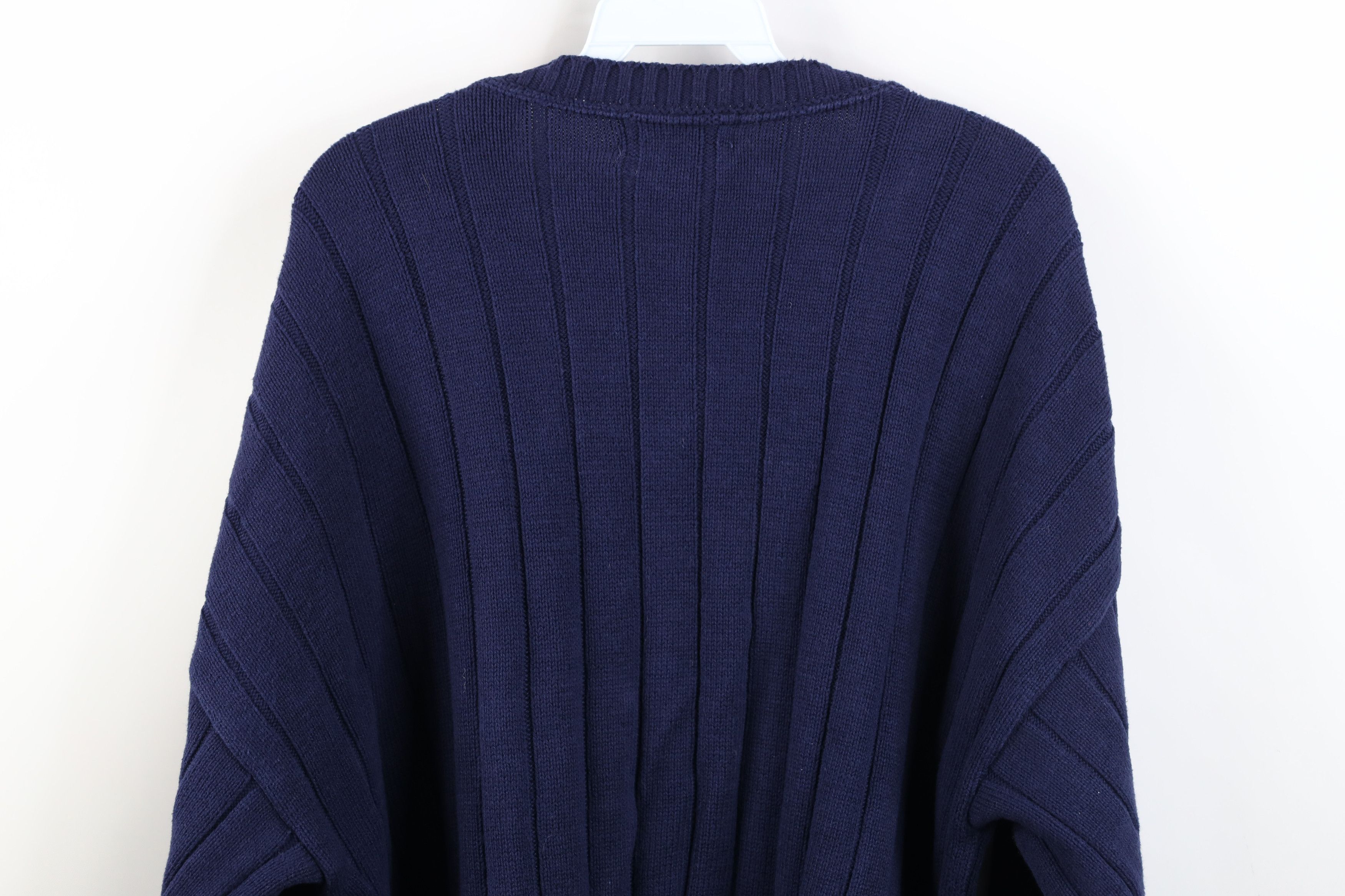 Vintage Vintage 90s Streetwear Cotton Ribbed Knit Cardigan Sweater Size US L / EU 52-54 / 3 - 10 Thumbnail