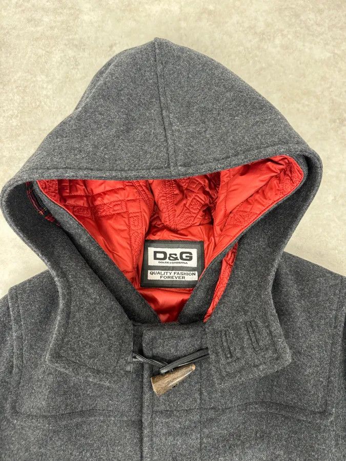 Dolce & Gabbana AW2007 Dolce & Gabbana Montgomery Grey Wool Hooded Long Coat Size US M / EU 48-50 / 2 - 9 Thumbnail