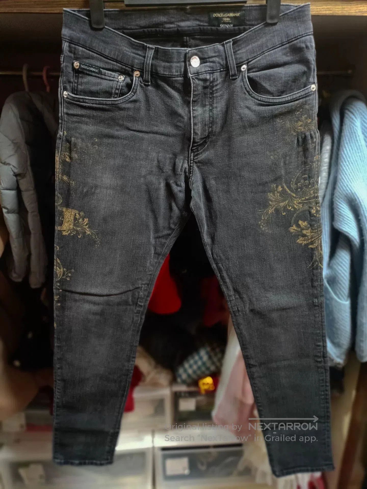 Dolce & Gabbana Dolce & Gabbana Baroque Print Jeans. Size US 32 / EU 48 - 1 Thumbnail