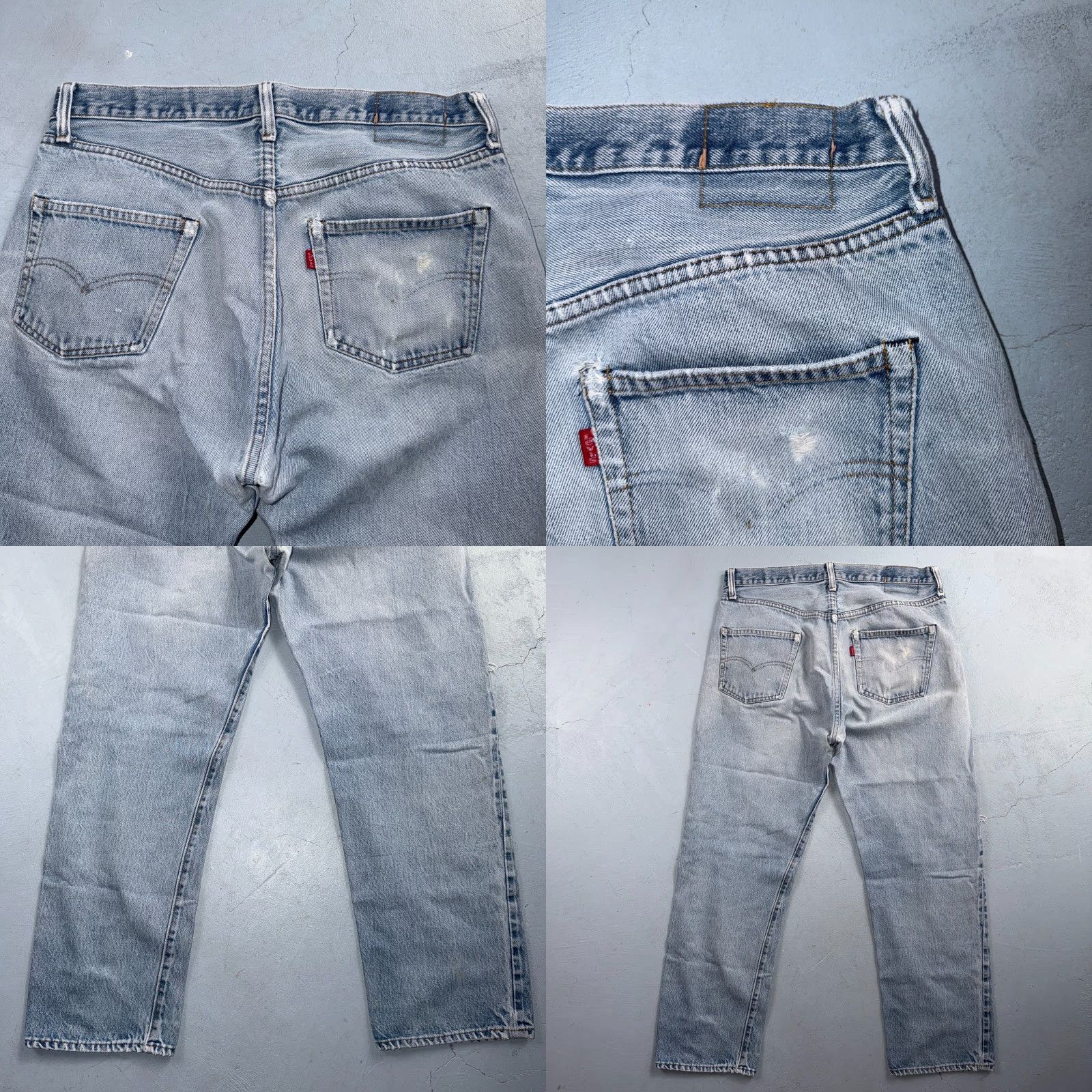 Levi's Levi's 501 Jeans Vintage 80s USA Light Wash Distressed 33 New Never-Used? 501 Model 80s Theme Mens Jeans Size US 33 - 11 Thumbnail