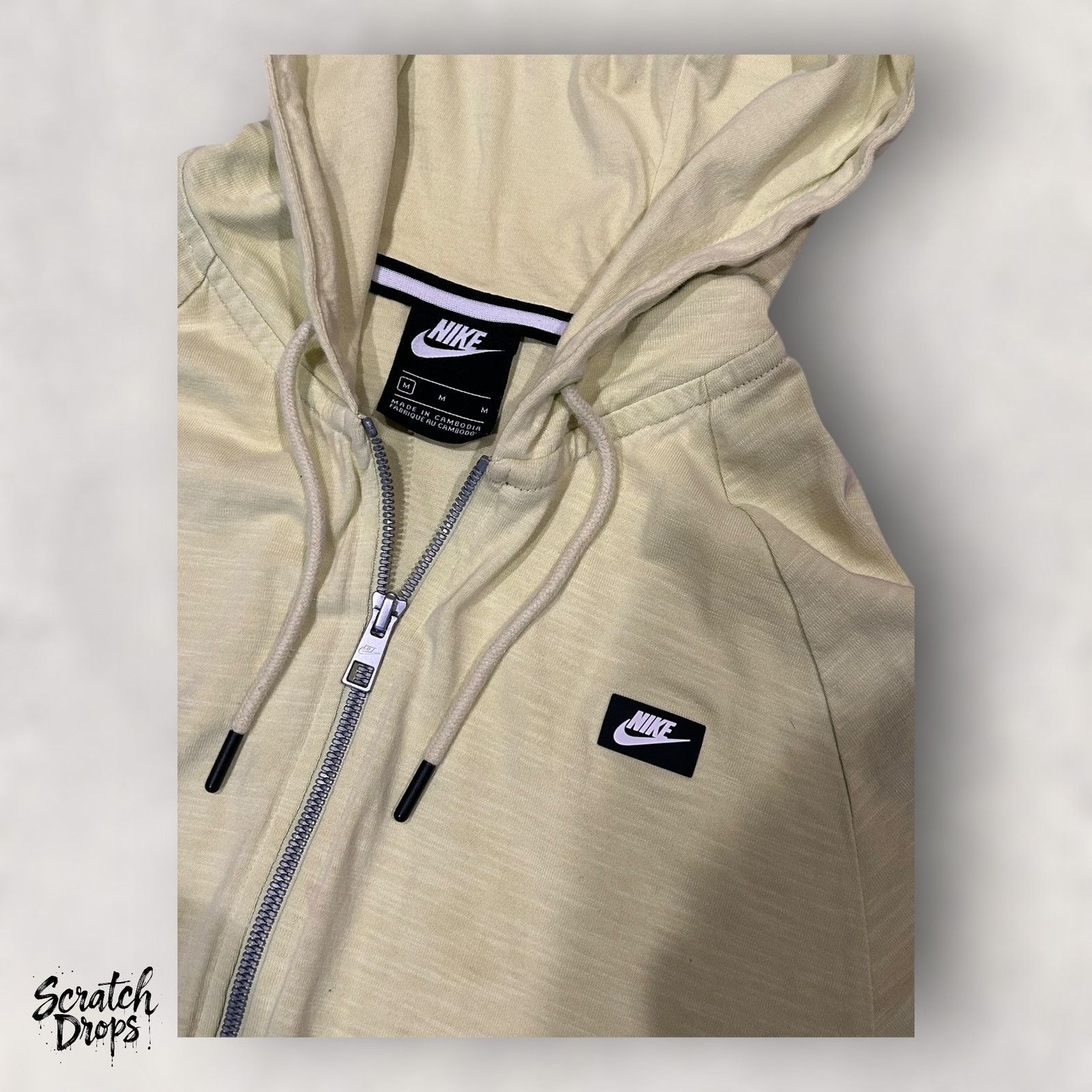 Nike Nike Light Yellow Hoodie Medium Zip Jacket Casual Fit20.5x25 Size US M / EU 48-50 / 2 - 2 Thumbnail