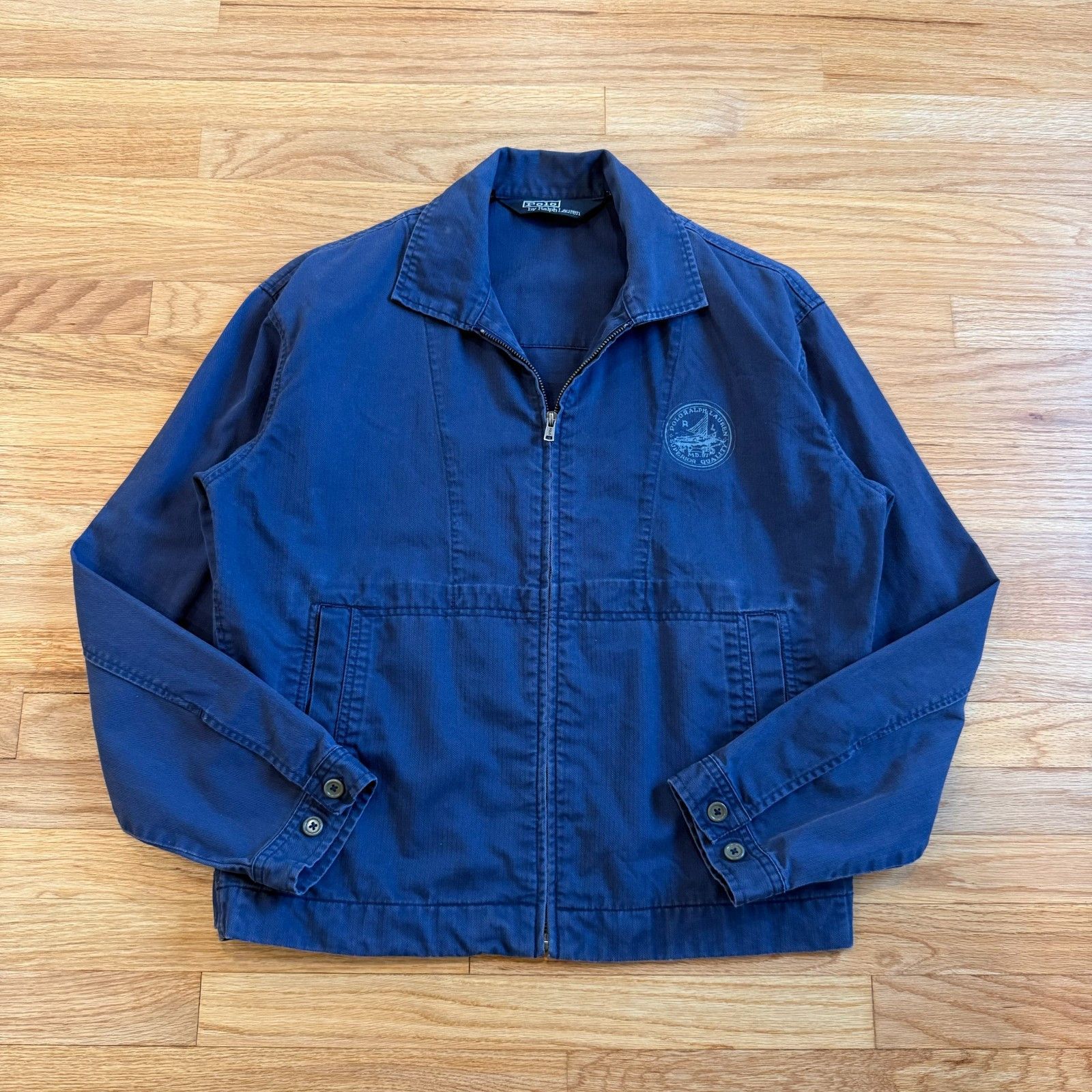 Vintage 1990's Polo Ralph Lauren HBT Crest Indigo Jacket