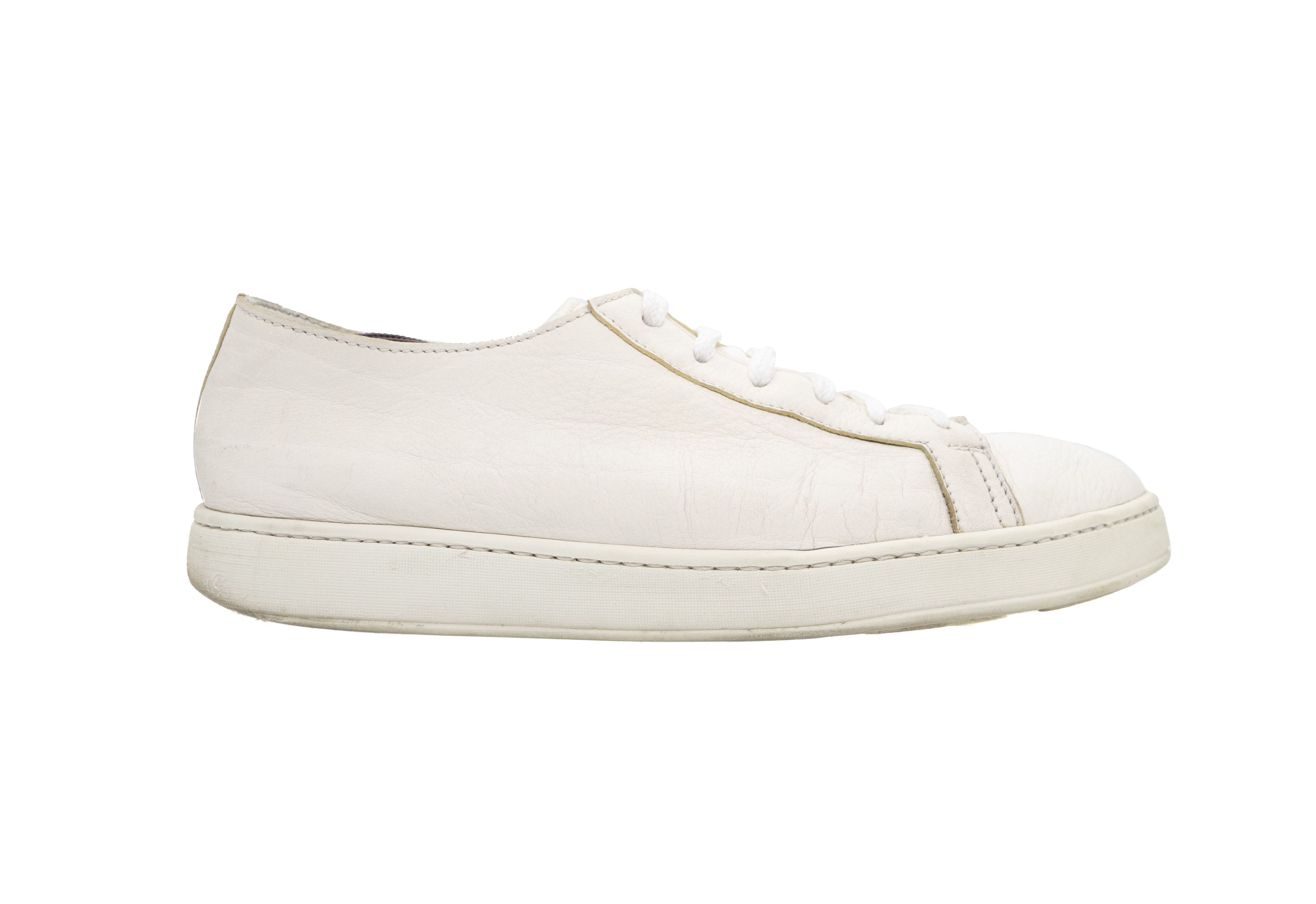 Santoni Leather Low-Top Sneakers Size US 8 / EU 41 - 2 Thumbnail