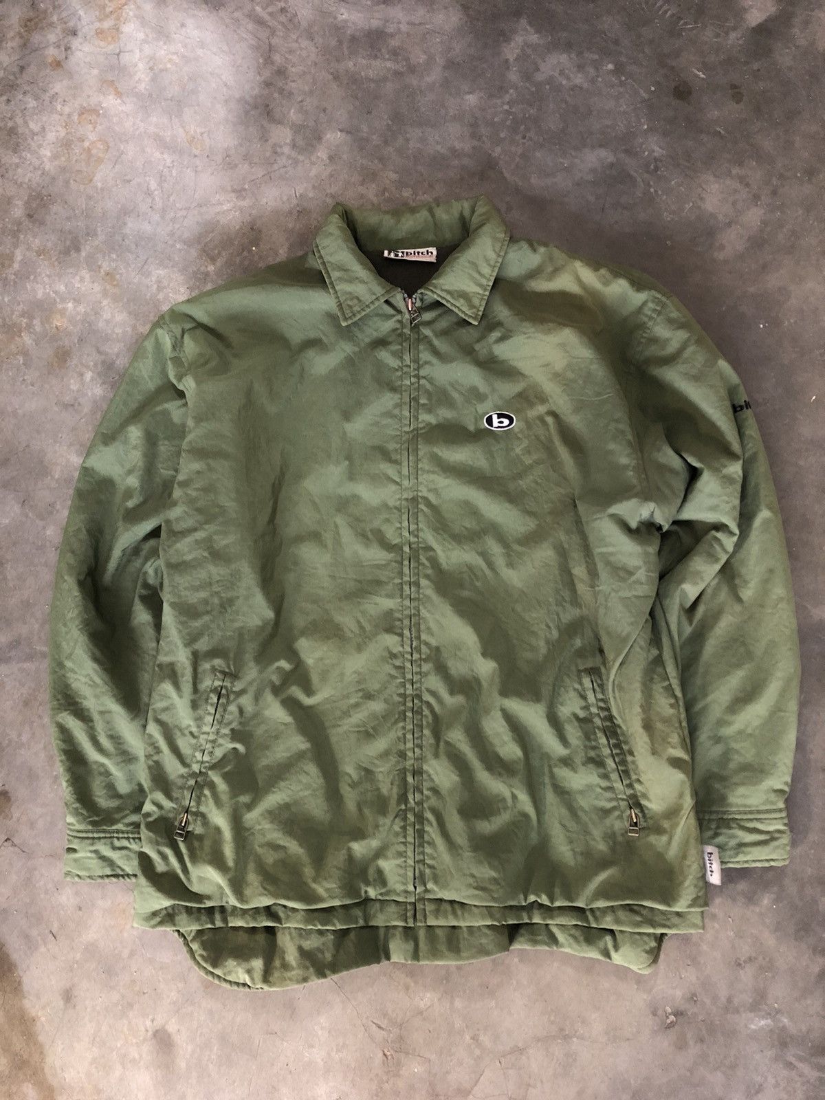 image of Archival Clothing x Vintage Bitch Skateboarding 90's Coach Jacket in Army Green, Men's (Size XL)