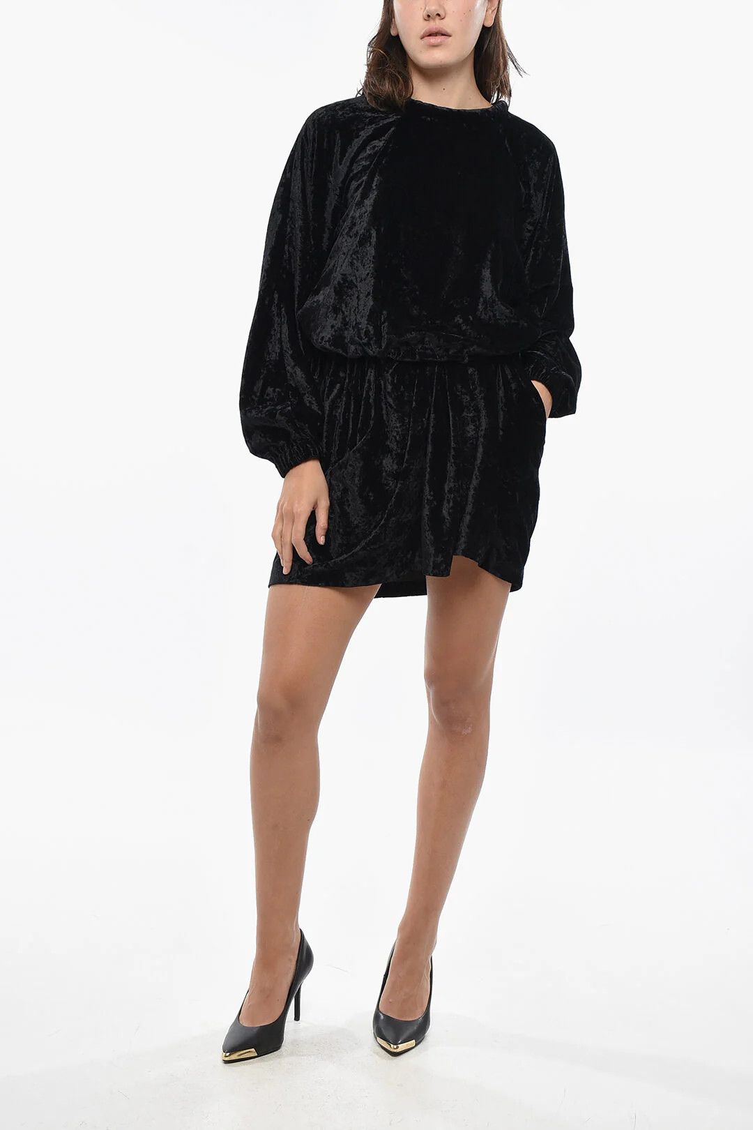 Isabel Marant og1mm0326 Chenille Dress in Black Size M / US 6-8 / IT 42-44 - 1 Thumbnail