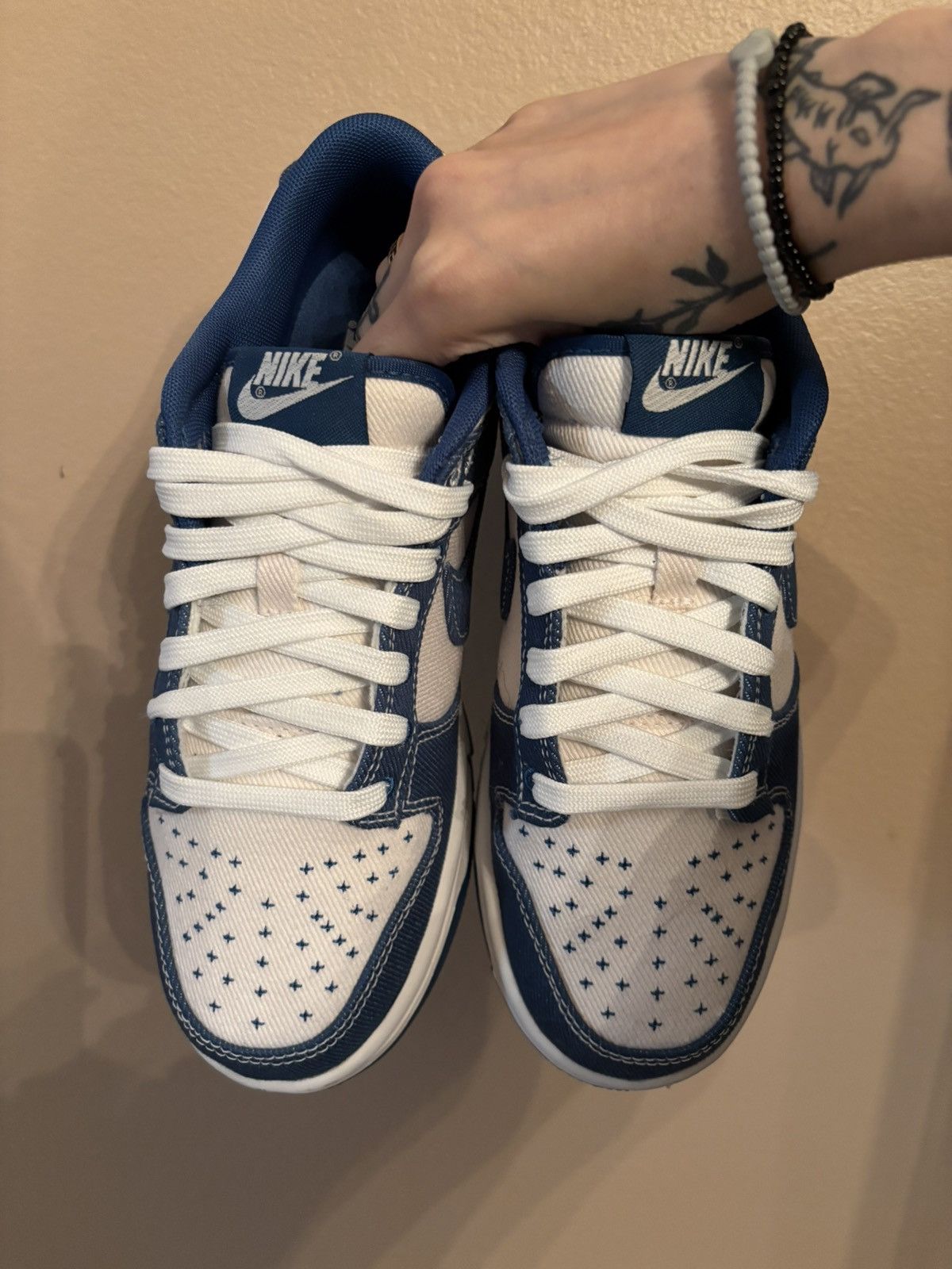 Nike Nike Dunk Low SE 'Sashiko - Industrial Blue' Size US 6.5 / EU 39-40 - 3 Thumbnail