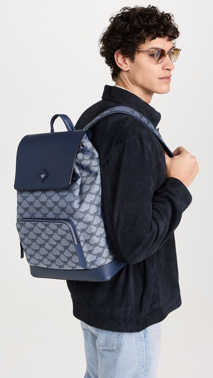 MCM o1mt1gz1224 Size: OS / Medium Backpack in Indigo Size ONE SIZE - 2 Thumbnail