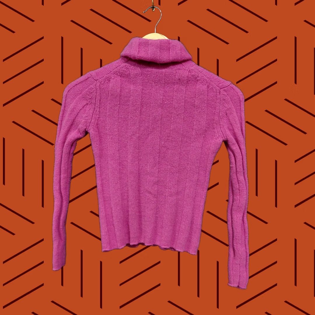 Ann Taylor ANN TAYLOR LOFT PETITES Wool Blend Angora Sweater Pink Knit XS Turtleneck Long Sleeve Pullover Casual Workwear Women Size XS / US 0-2 / IT 36-38 - 1 Thumbnail
