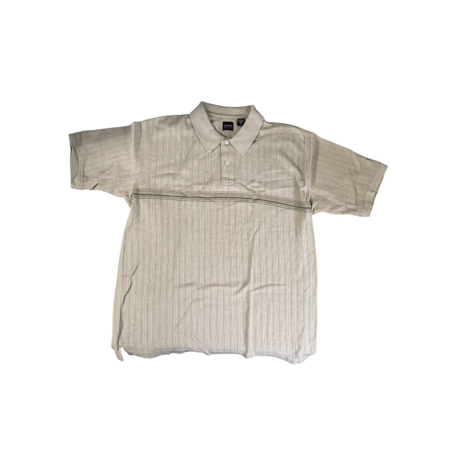 Arrow Arrow Beige Soft Polo with Horizontal Stripes Men’s XL Size US XL / EU 56 / 4 - 1 Thumbnail