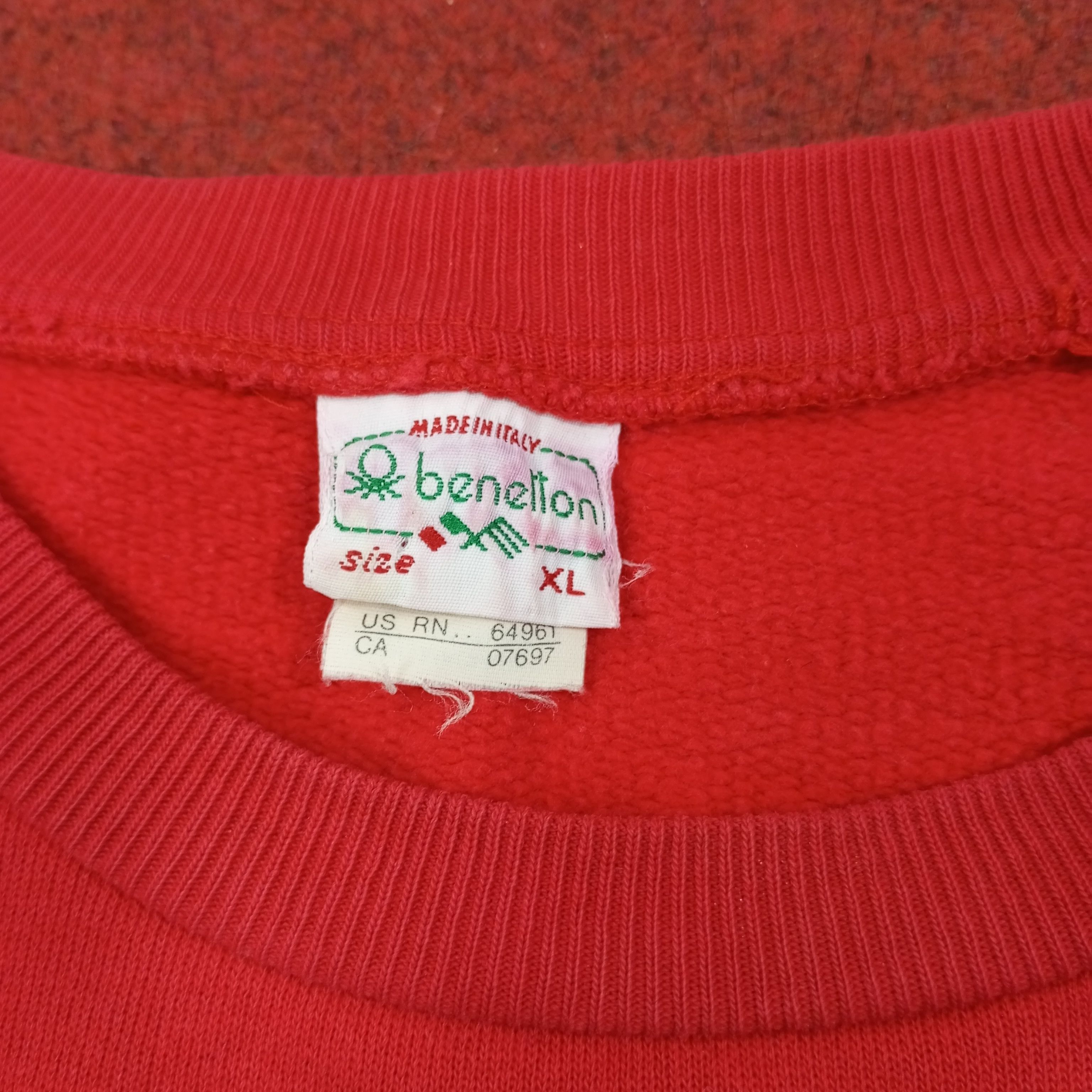 Benetton Benetton Spellout Design Vintage Sweatshirt c233n17 Size US XXL / EU 58 / 5 - 9 Thumbnail