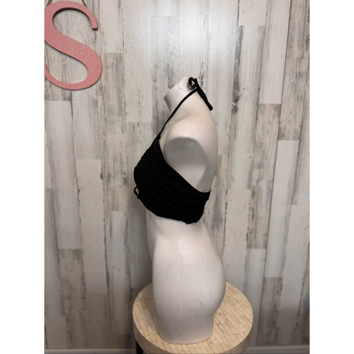 Other HYFVE Black Lace-Up Halter Crop Top Size Small Pink Chateau Size S / US 4 / IT 40 - 2 Thumbnail