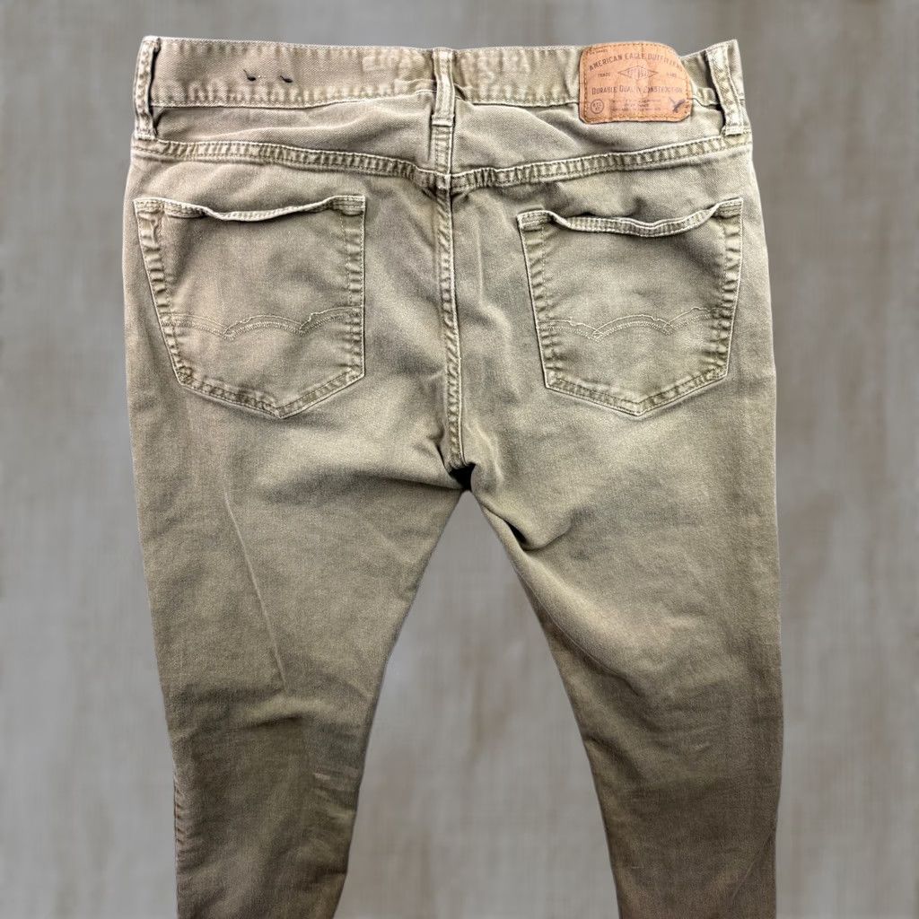 American Eagle Outfitters American Eagle Outfitters Core Flex Pants Mens Olive Green Slim Fit 34x34 Size US 34 / EU 50 - 1 Thumbnail
