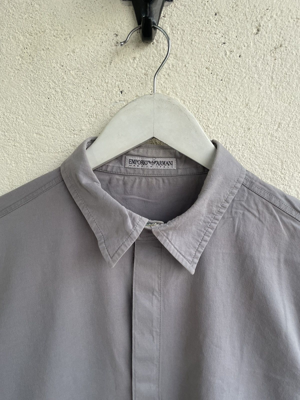 Hysteric Glamour 2000s Emporio Armani Hidden Velcro Button Up Shirt y’s Japan Size US M / EU 48-50 / 2 - 2 Thumbnail