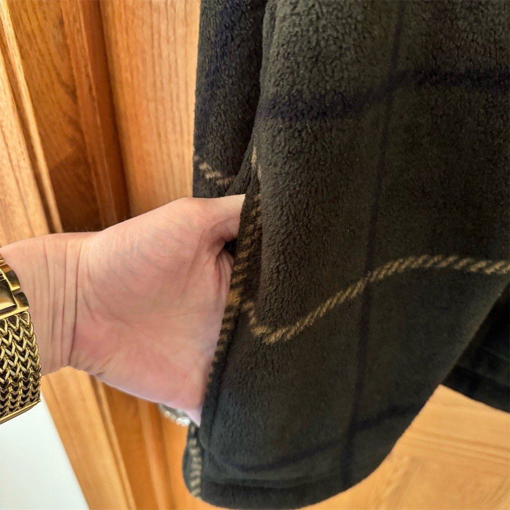 Izod IZOD Sweater Mens XL Brown Brown Plaid 1/4 Zip Mock Neck Pu Size US XL / EU 56 / 4 - 3 Thumbnail