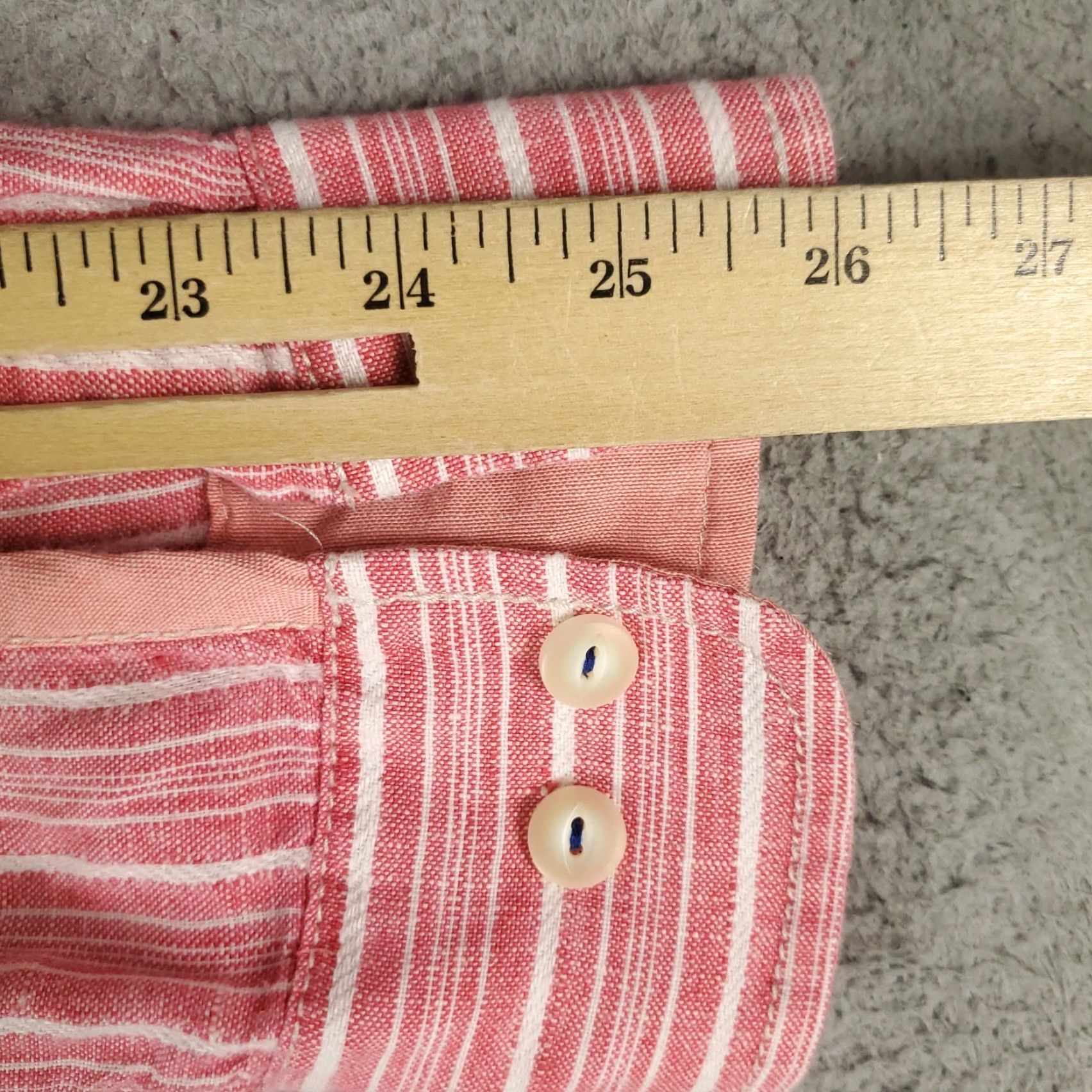 Tommy Bahama Tommy Bahama Shirt Mens Large Pink Striped Linen Button-Up Long Sleeve Size US L / EU 52-54 / 3 - 6 Thumbnail