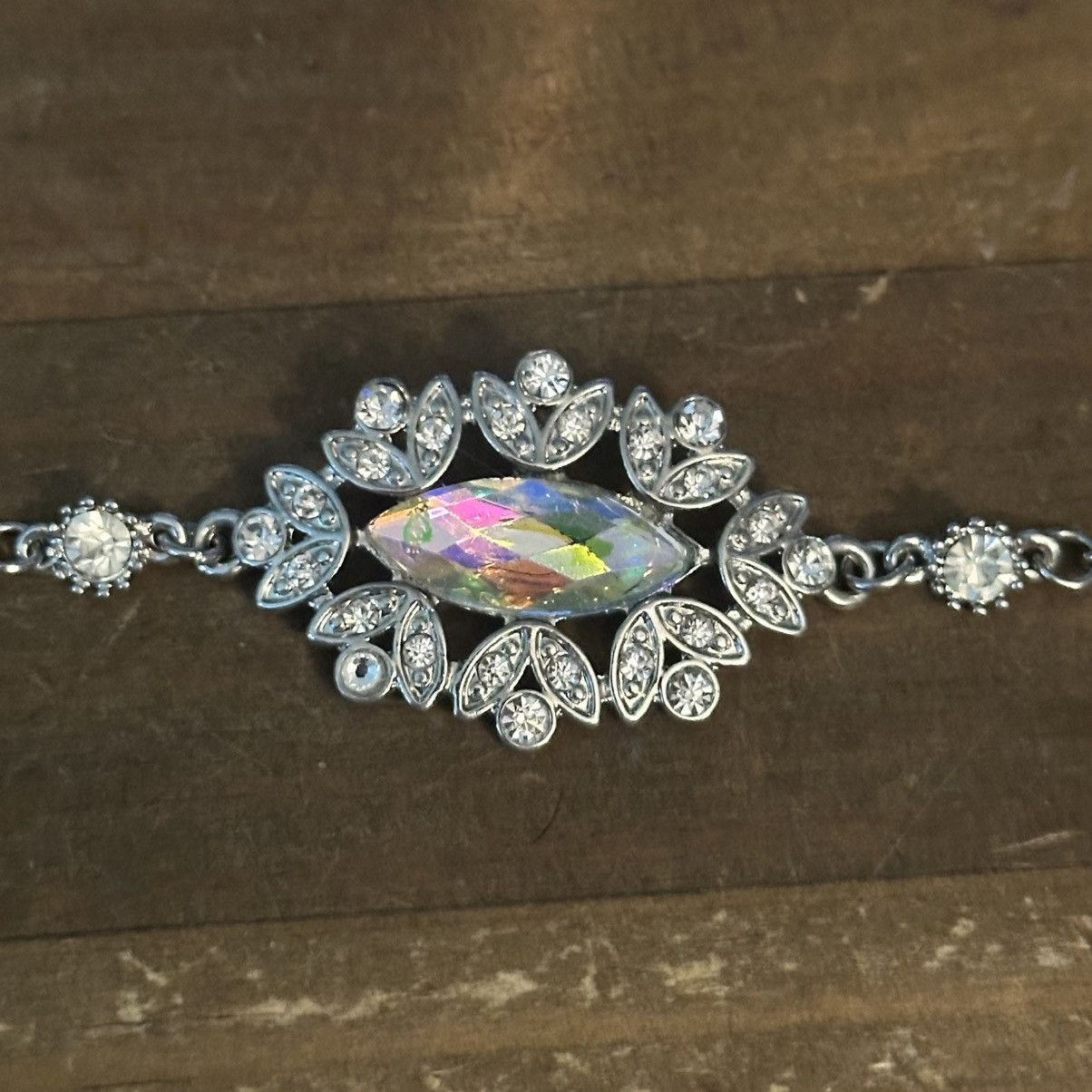 Other Charming Charlie AB rhinestone flower chain bracelet Size ONE SIZE - 3 Thumbnail