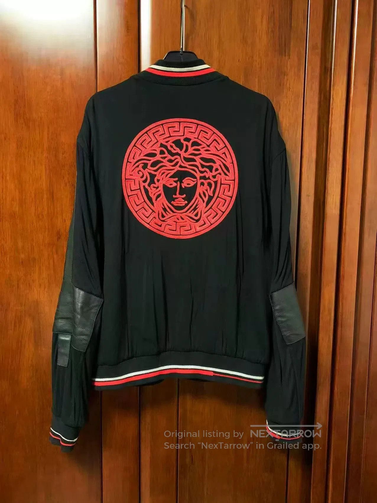 Versace Men's Leather Panel Jacket.