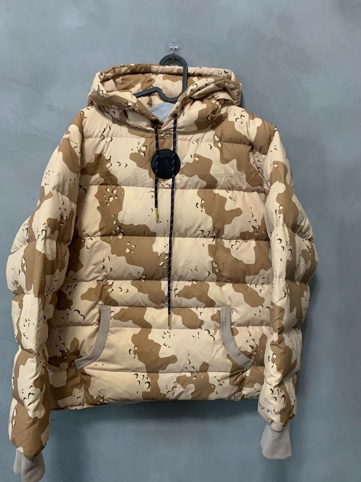 image of Kith Carson High Summit Desert Camo Down Hoodie, Men's (Size Small)