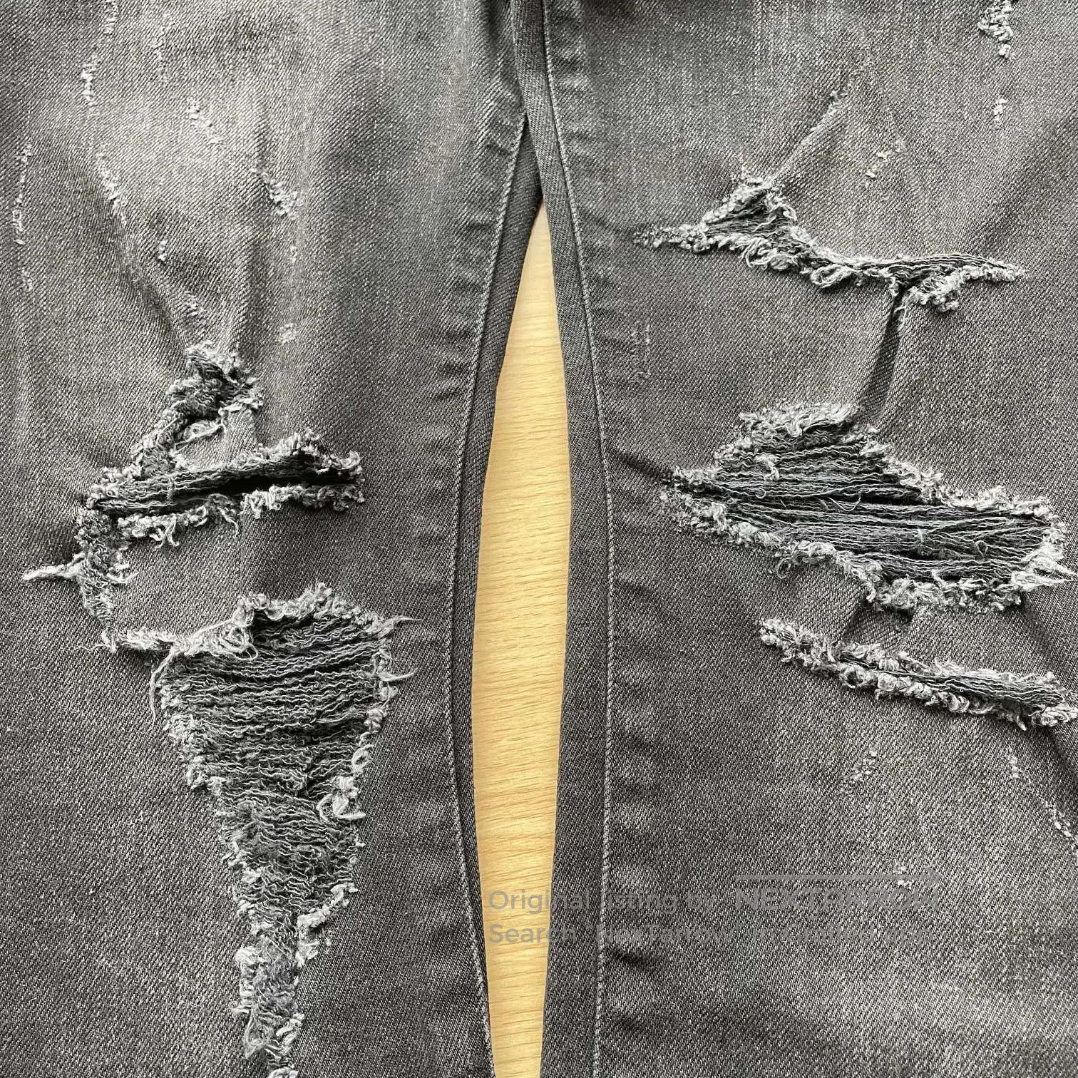 Balmain Black Distressed Denim Jeans Size 32. Size US 32 / EU 48 - 3 Thumbnail