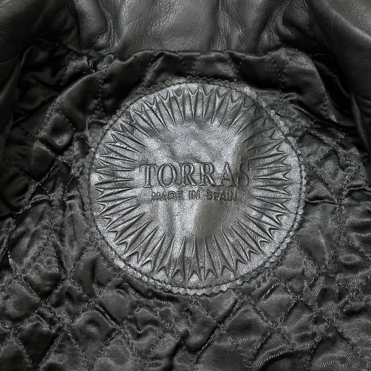Torras 1990's Torras Spain Art Design Leather Wool Coat Jacket Size US L / EU 52-54 / 3 - 17 Thumbnail