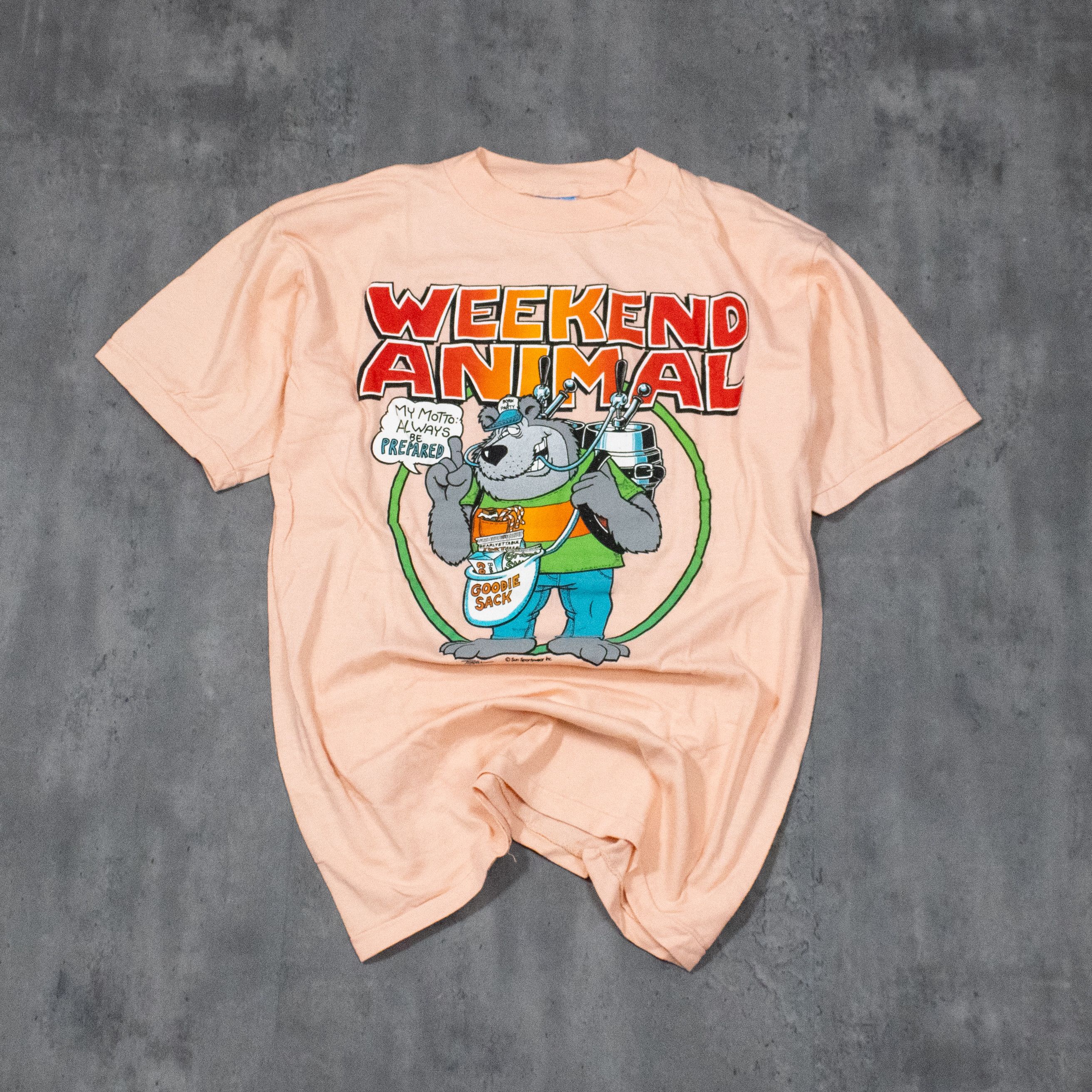 Vintage Vintage 1990’s Weekend Animal Single Stitch Pink Tee Size US M / EU 48-50 / 2 - 3 Thumbnail