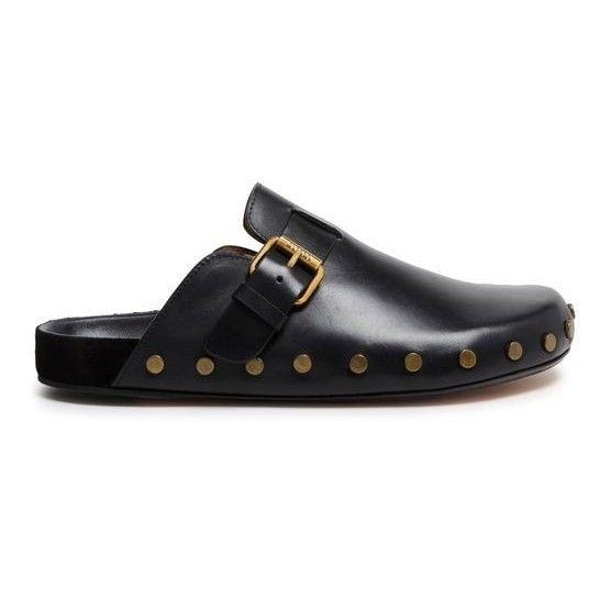 Isabel Marant ISABEL MARANT Mirvin Black Leather Clogs New & Authentic (W Size US 8 / IT 38 - 1 Thumbnail