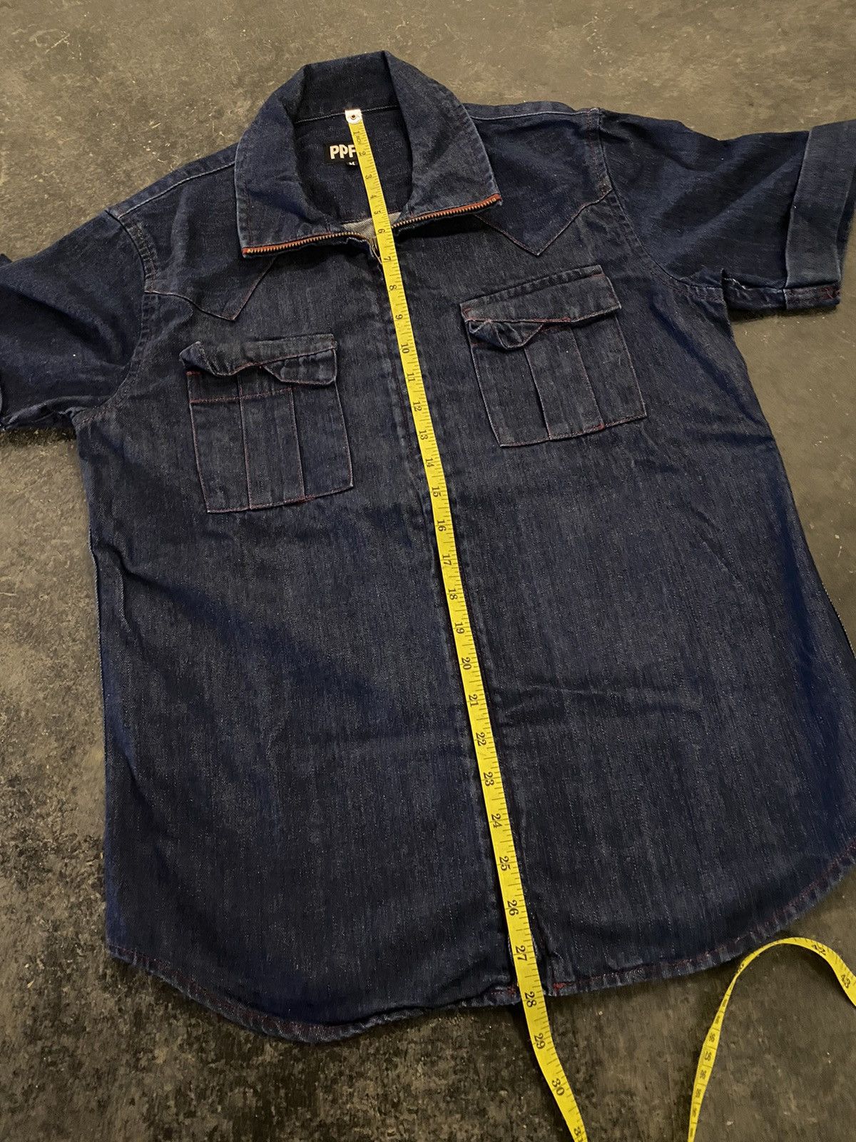 Japanese Brand × Other × PPFM Ppfm denim shirt zipper Size US M / EU 48-50 / 2 - 7 Thumbnail