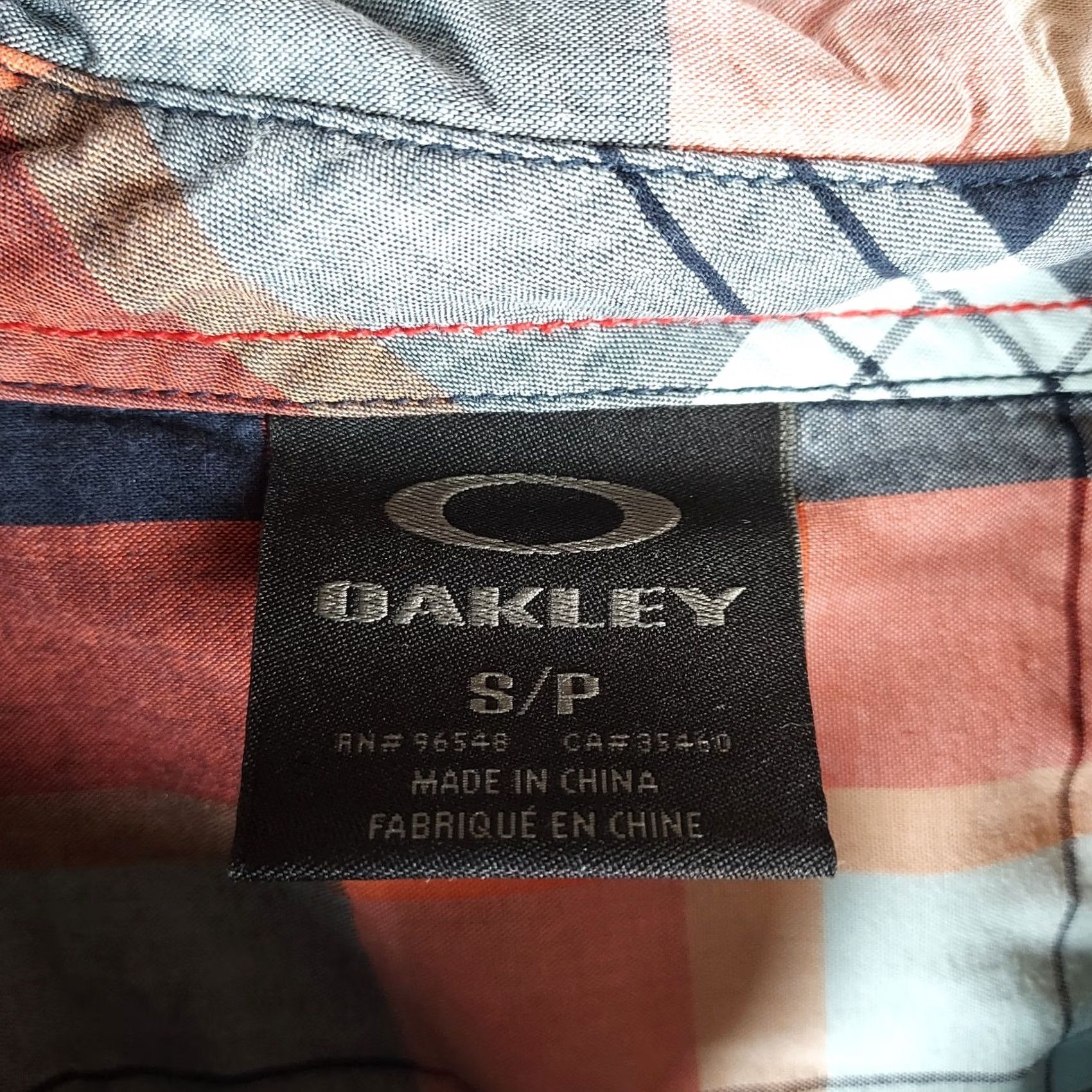 Oakley Oakley Plaid Flannel Shirt Men’s S Orange Grey Blue Casual Long Sleeve Size US S / EU 44-46 / 1 - 5 Thumbnail